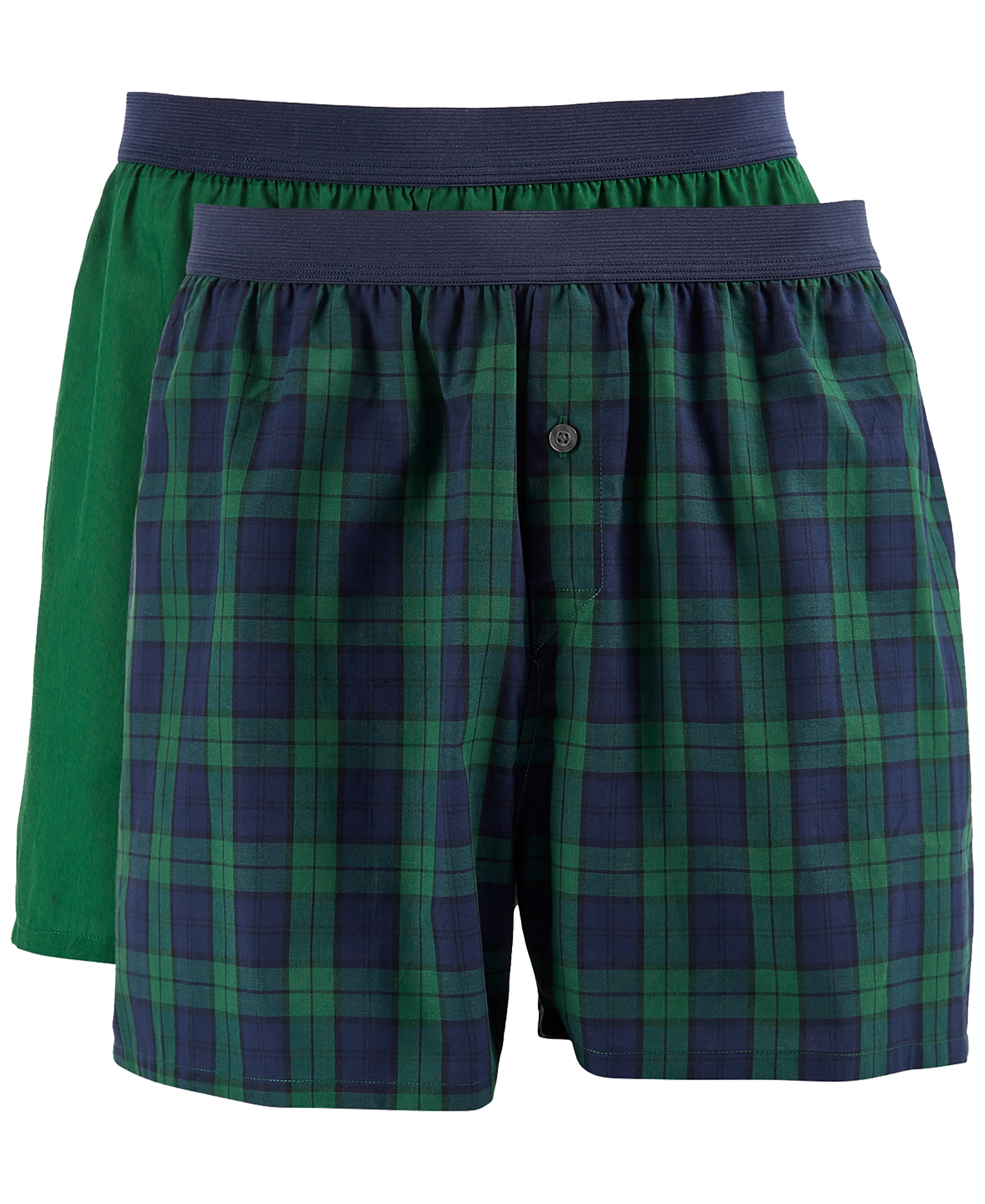 Men's 2-pk. Patterned & Solid Boxer Premium Shorts