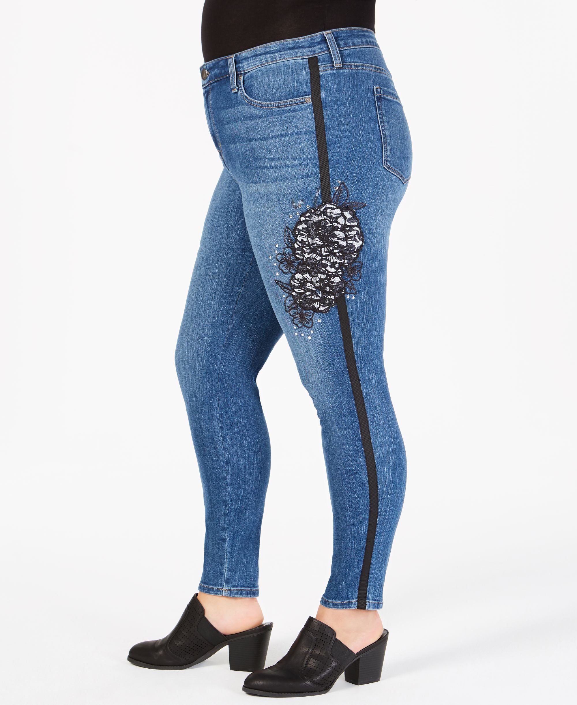 Style & Co Plus Size Lacy Rose Skinny-Fit Premium Jeans