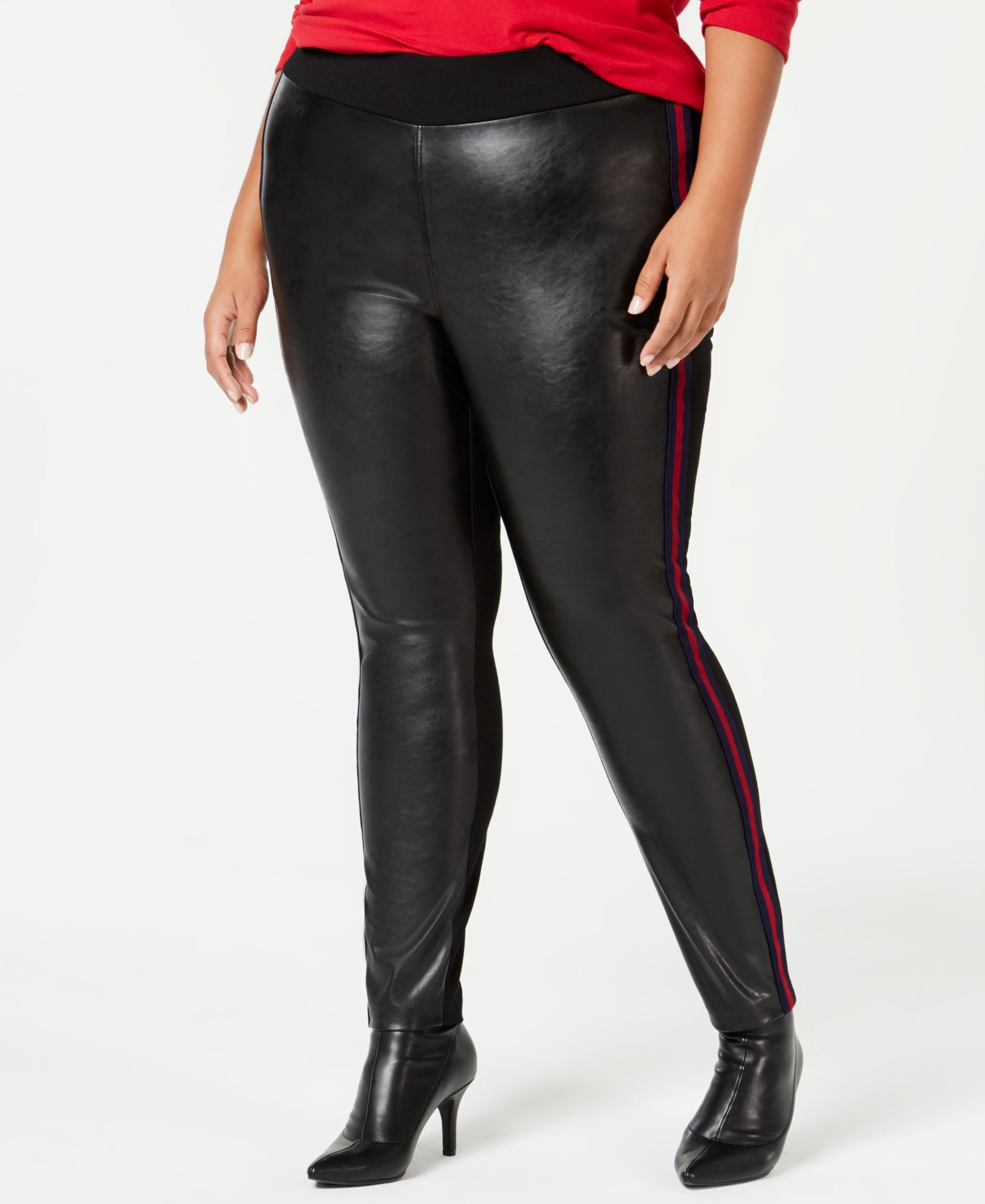 Faux-Leather Finish Leggings