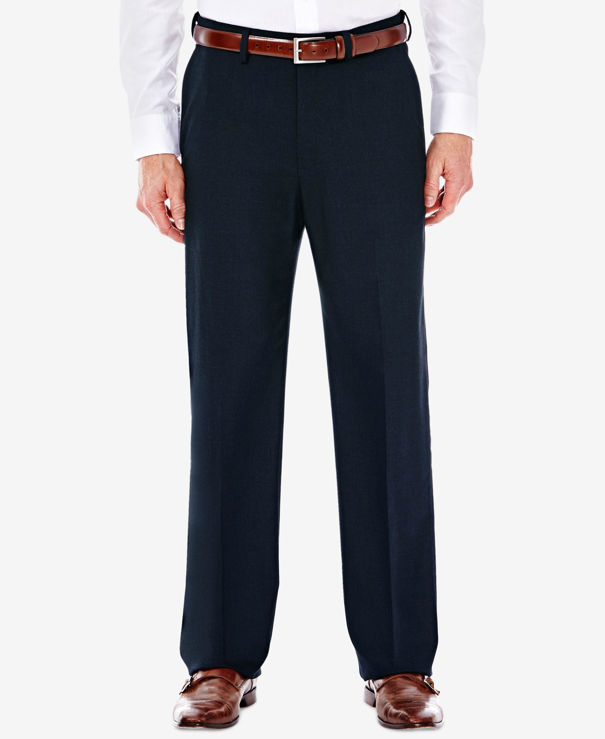 J.M. Men�s Timeless/ Regular Fit Stretch Sharkskin Suit Signature Pants