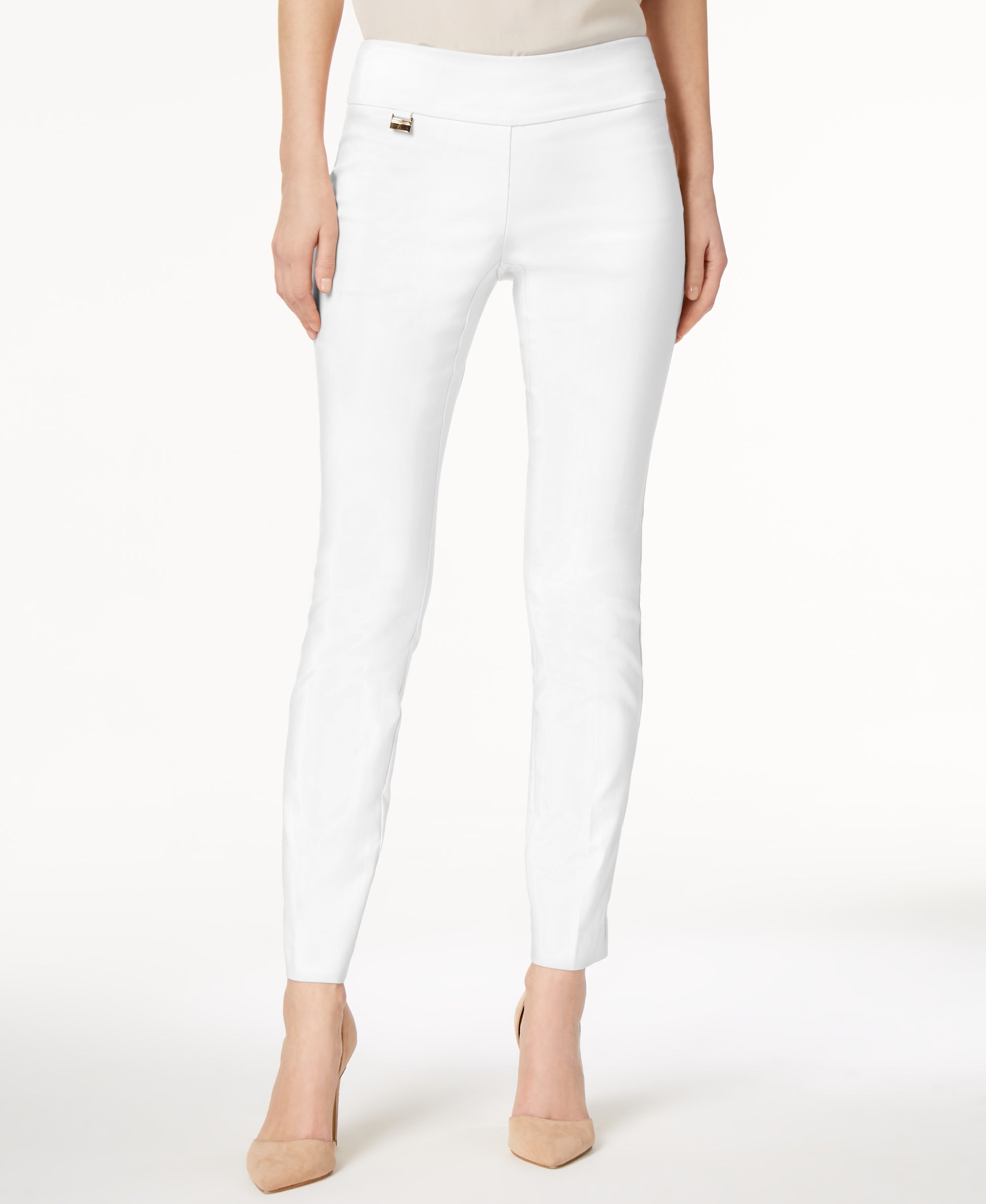 Petite Tummy-Control Pull-On Skinny-Fit Signature Pants, Petite & Petite Short