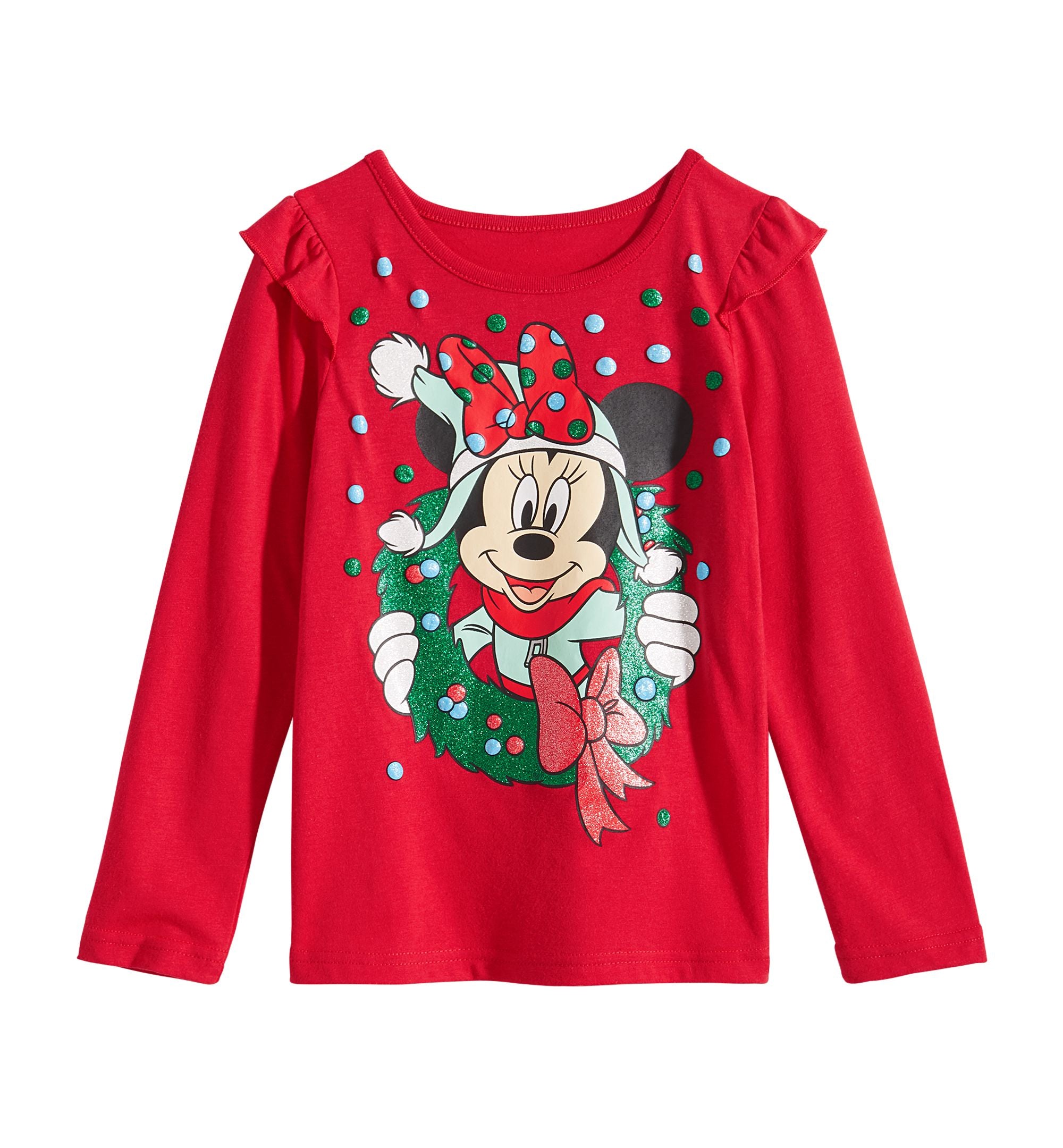 Disney Toddler Girls Minnie Mouse Wreath T-Modern Shirt
