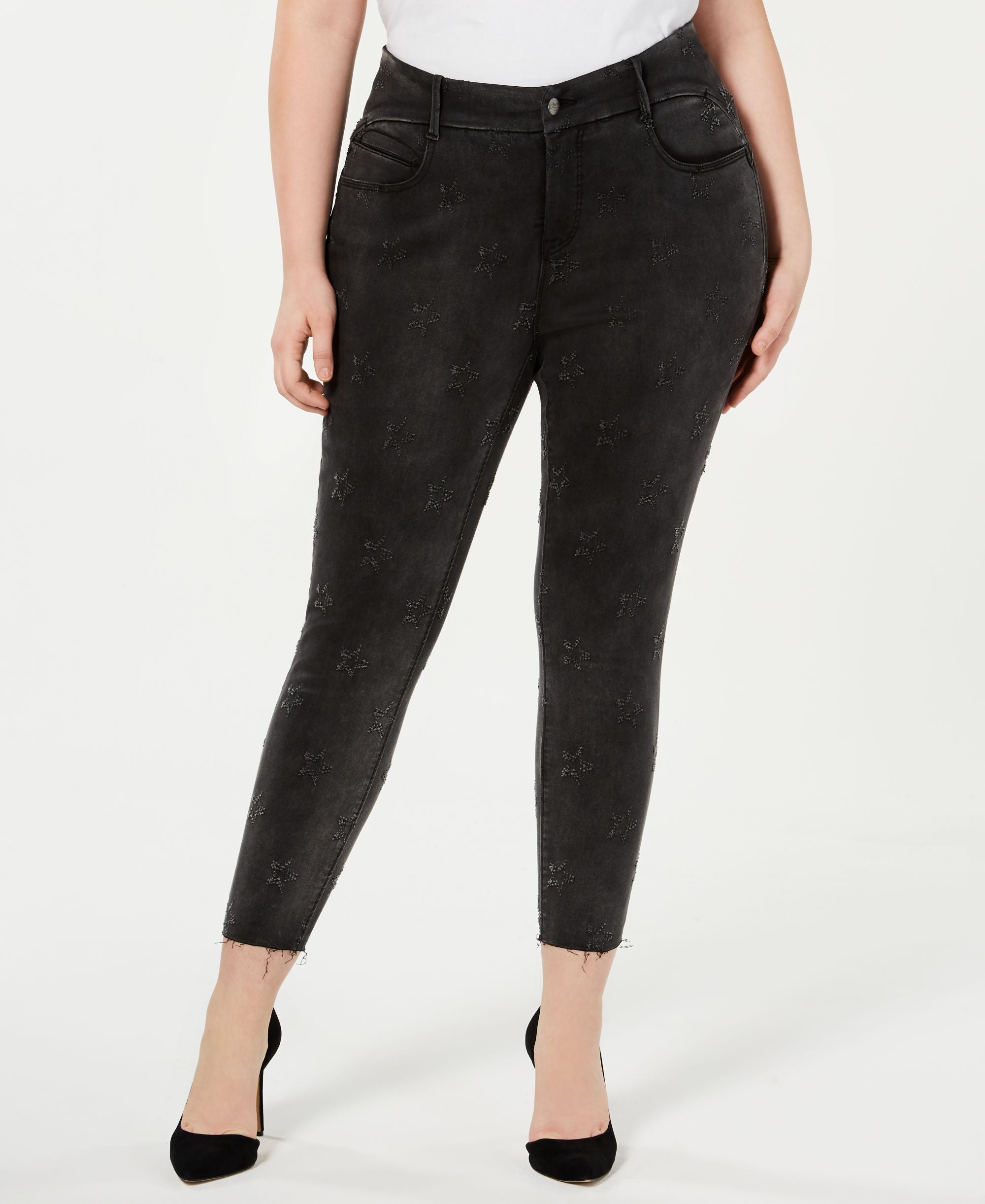 Ysj Plus Size Star Skinny-Fit Ankle Premium Jeans