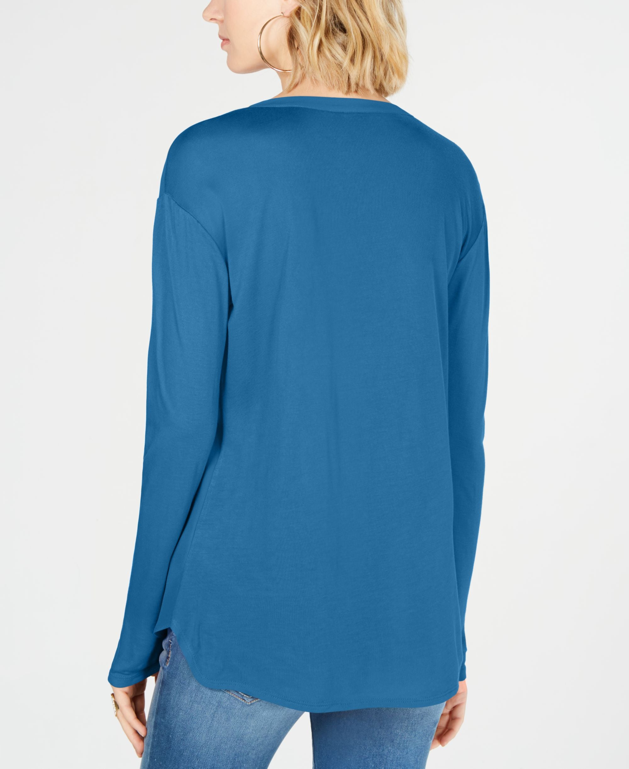 Petite Split Neck Premium Top