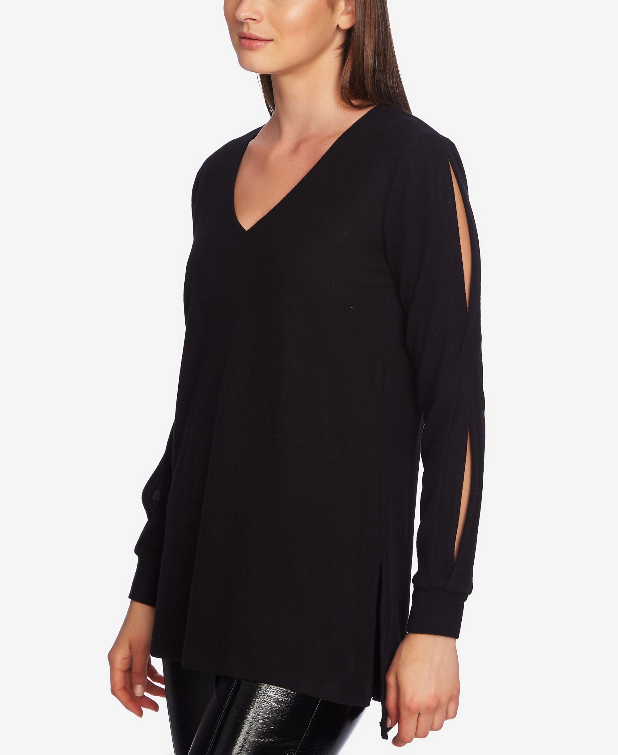 1.State Split Sleeve V Neck Premium Top