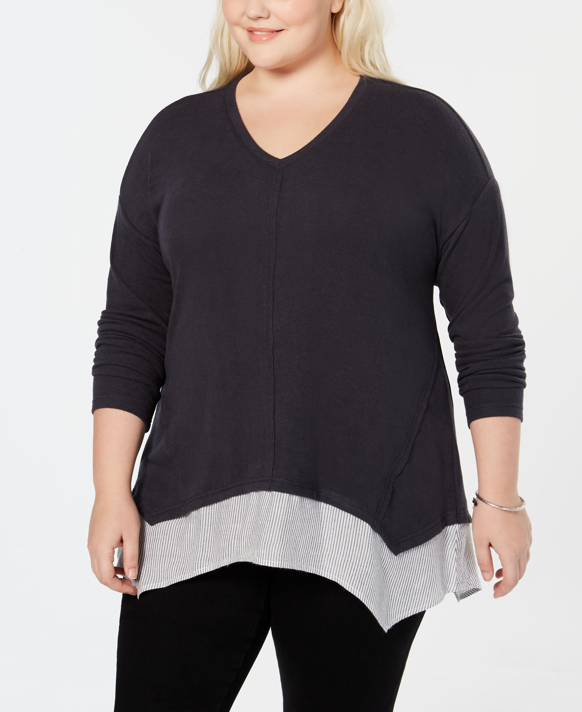 Style & Co Plus Size Layered Look Premium Top
