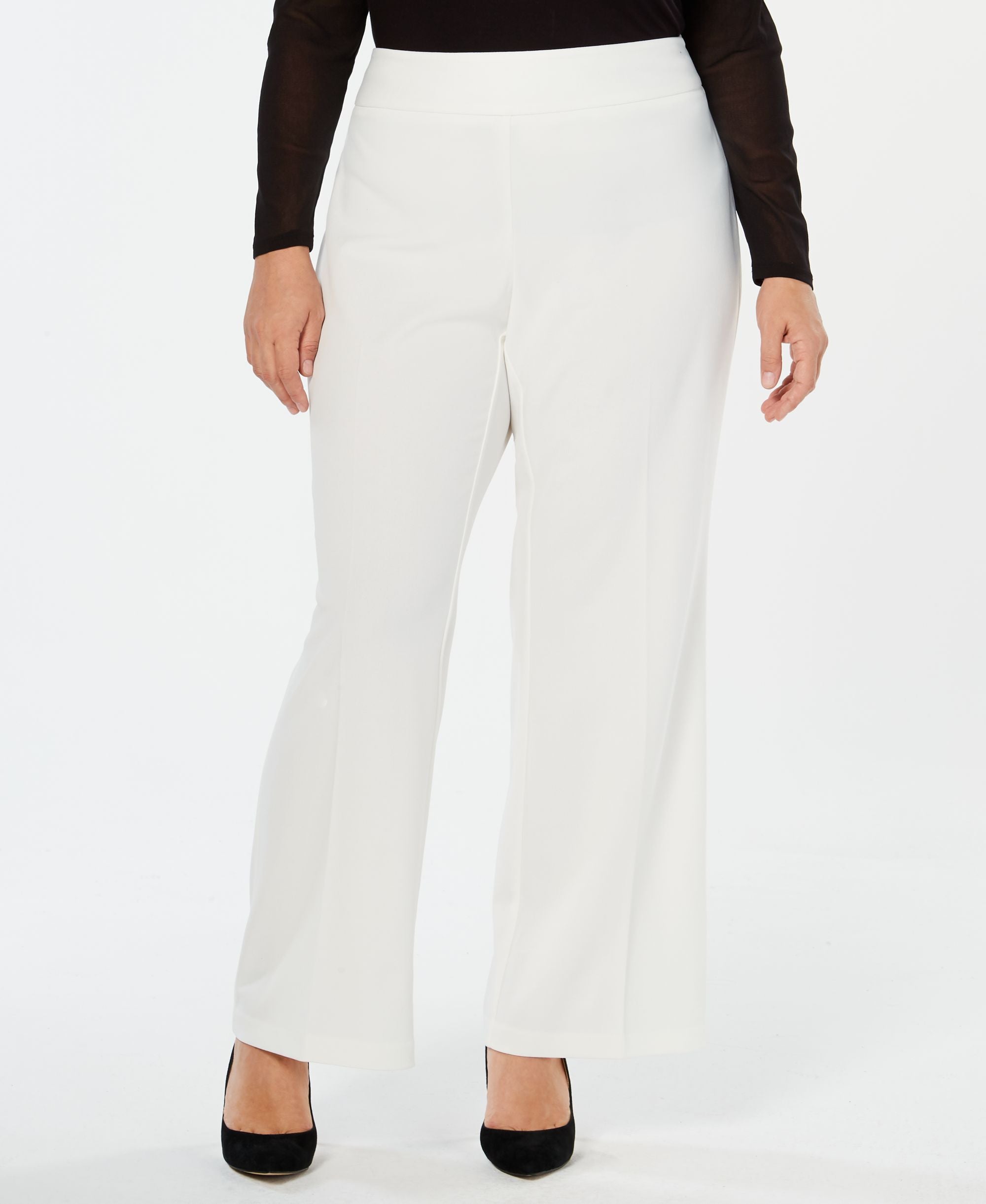 I.N.C. Plus Size Wide-Leg Signature Pants