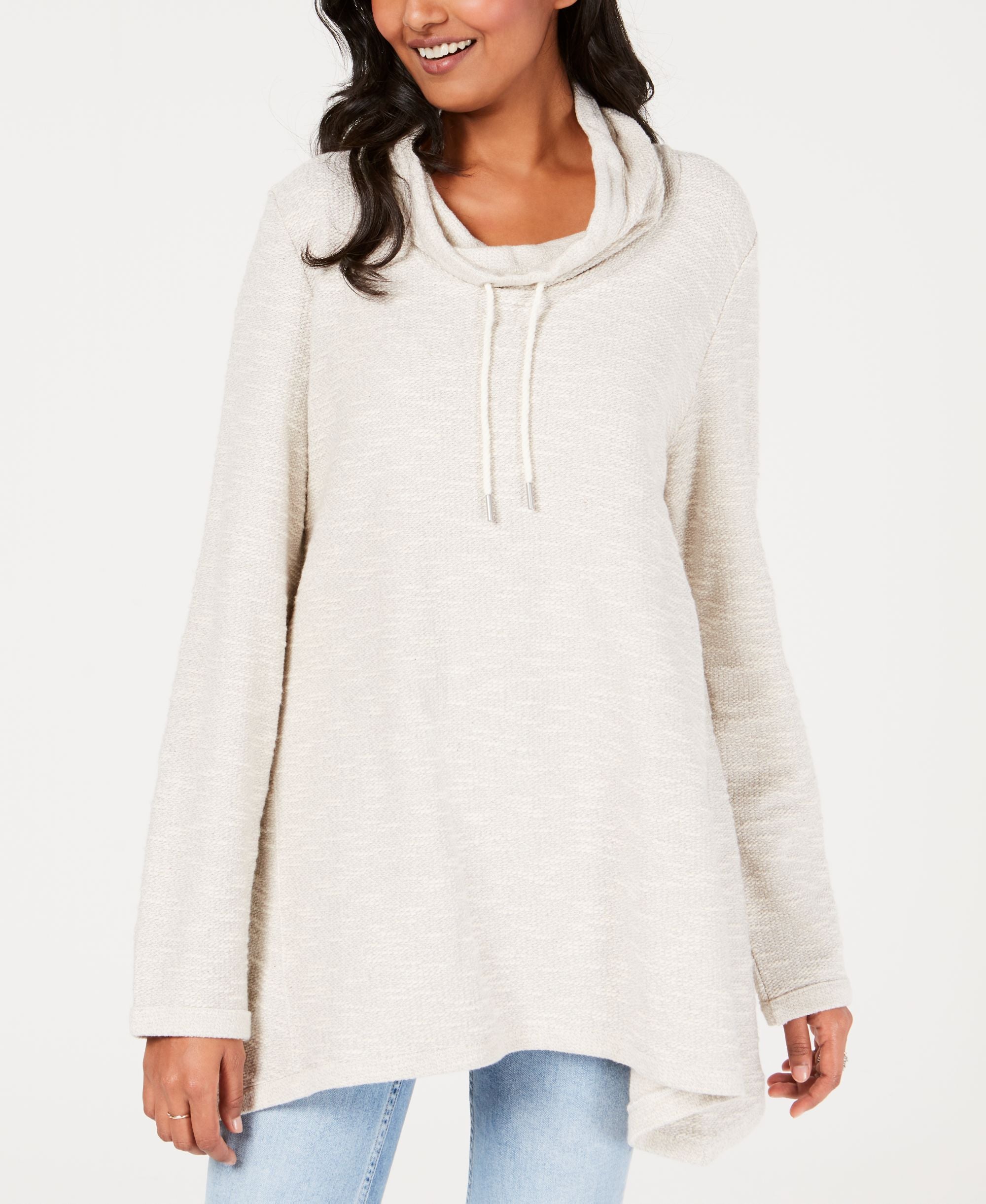 Style & Co Relaxed Funnel Neck Premium Top