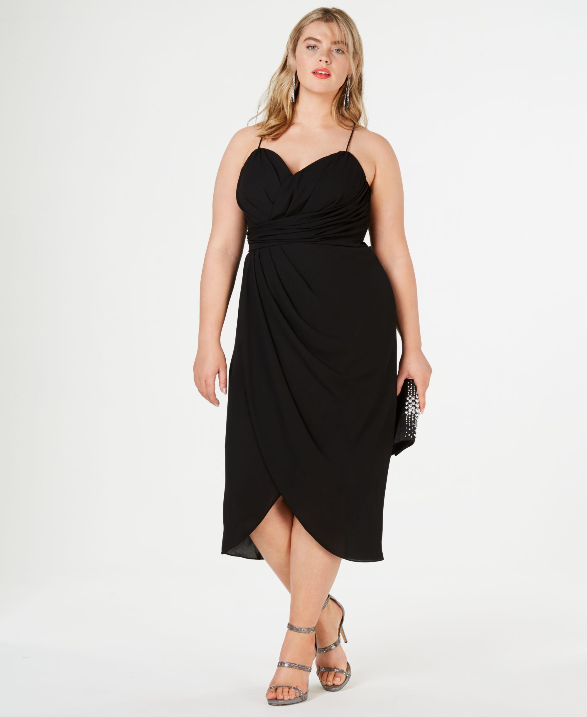City Chic Modern Plus Size Adoration Draped Midi Dress