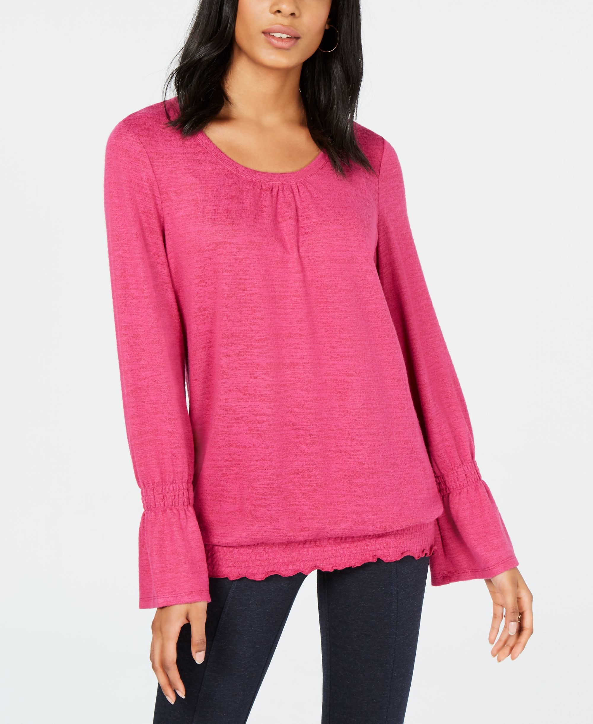 Smocked-Hem Premium Top