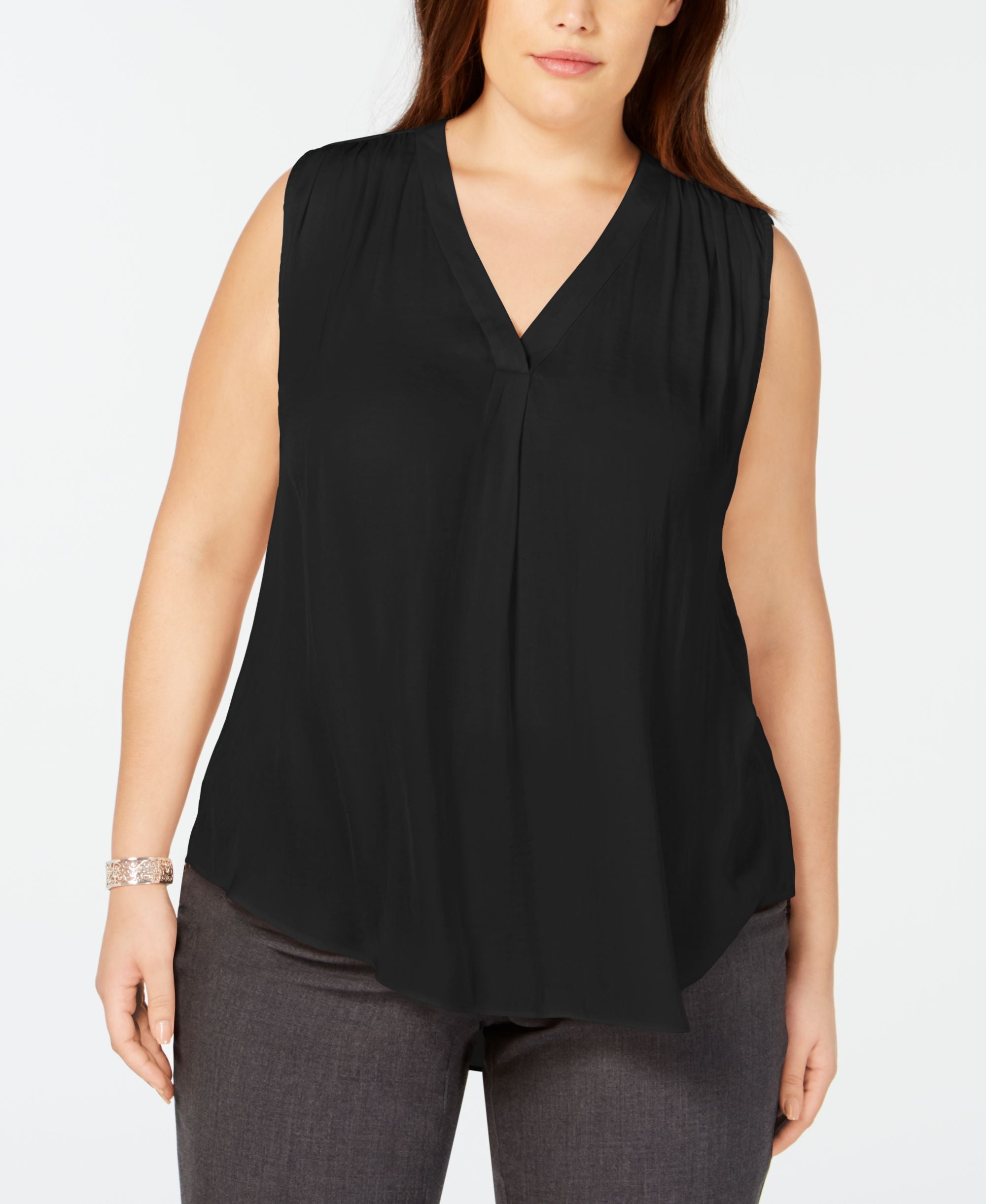 Alfani Plus Size V Neck Premium Top