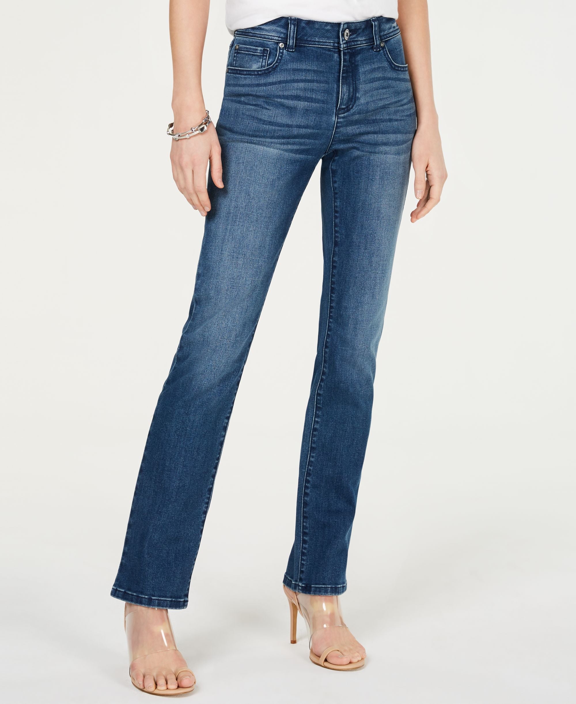 INC Curvy Five-Pocket Straight-Leg Premium Jeans