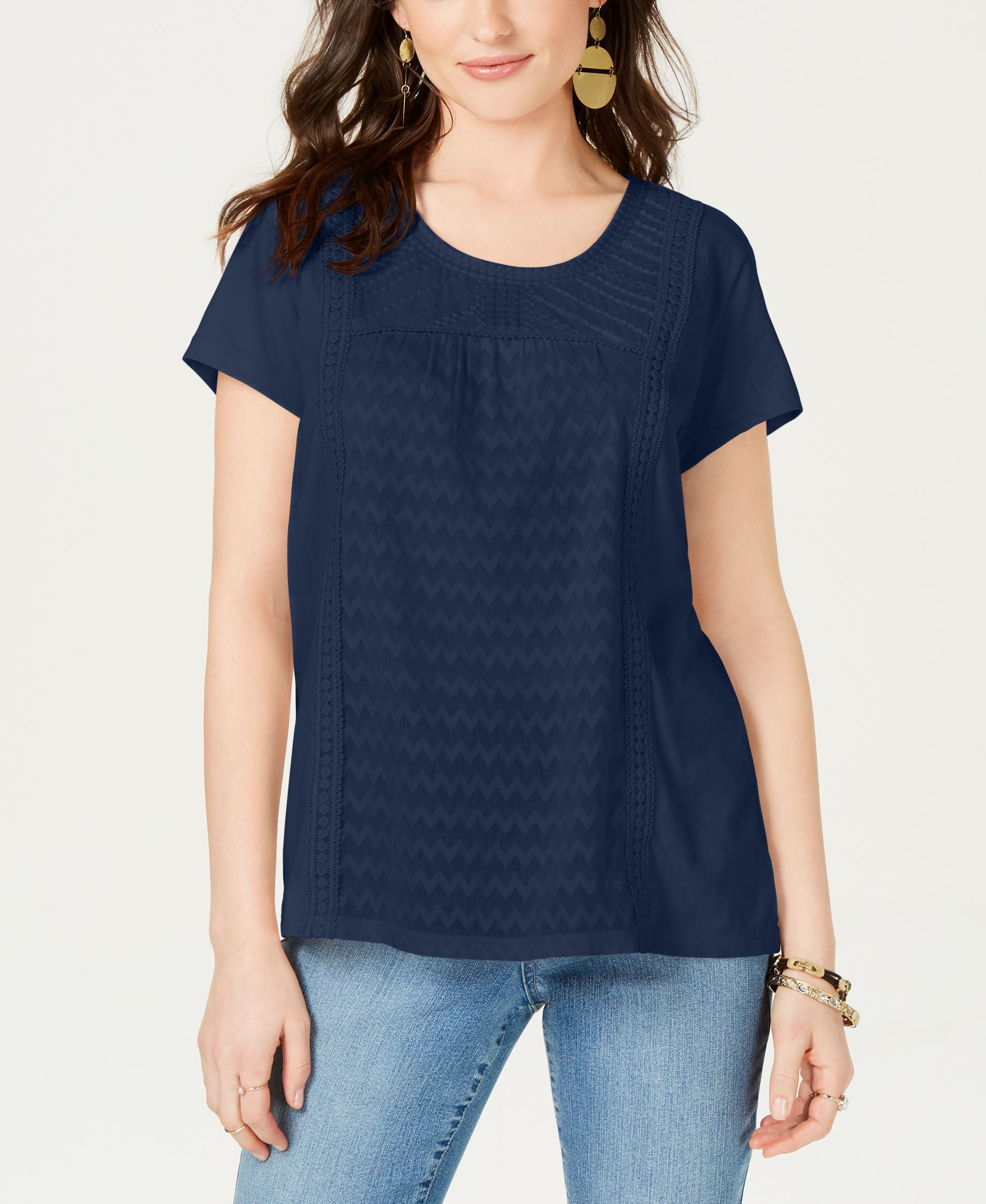 Style & Co. Mixed Print T-Modern Shirt