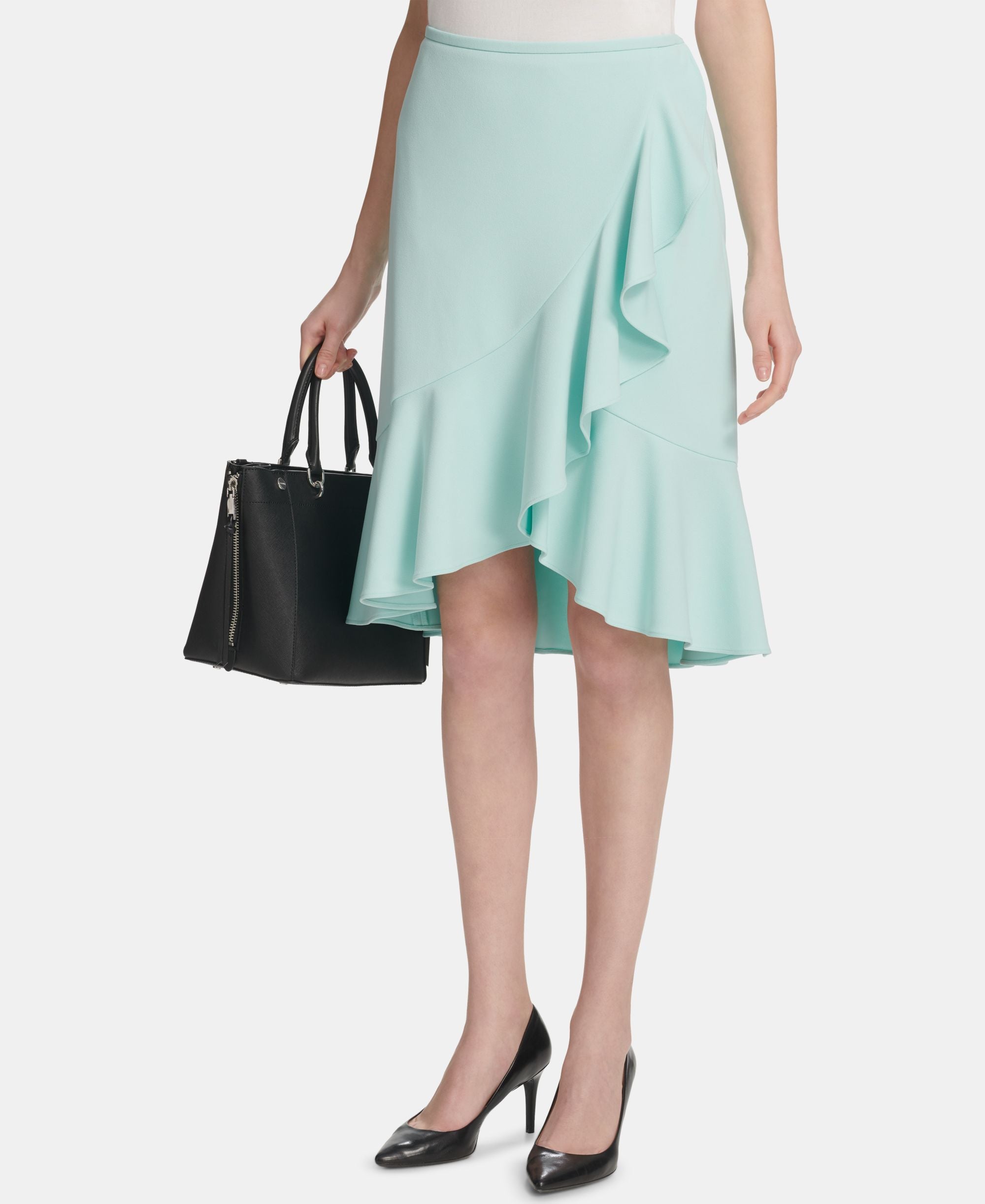 Calvin Klein Ruffled Pencil Modern Skirt