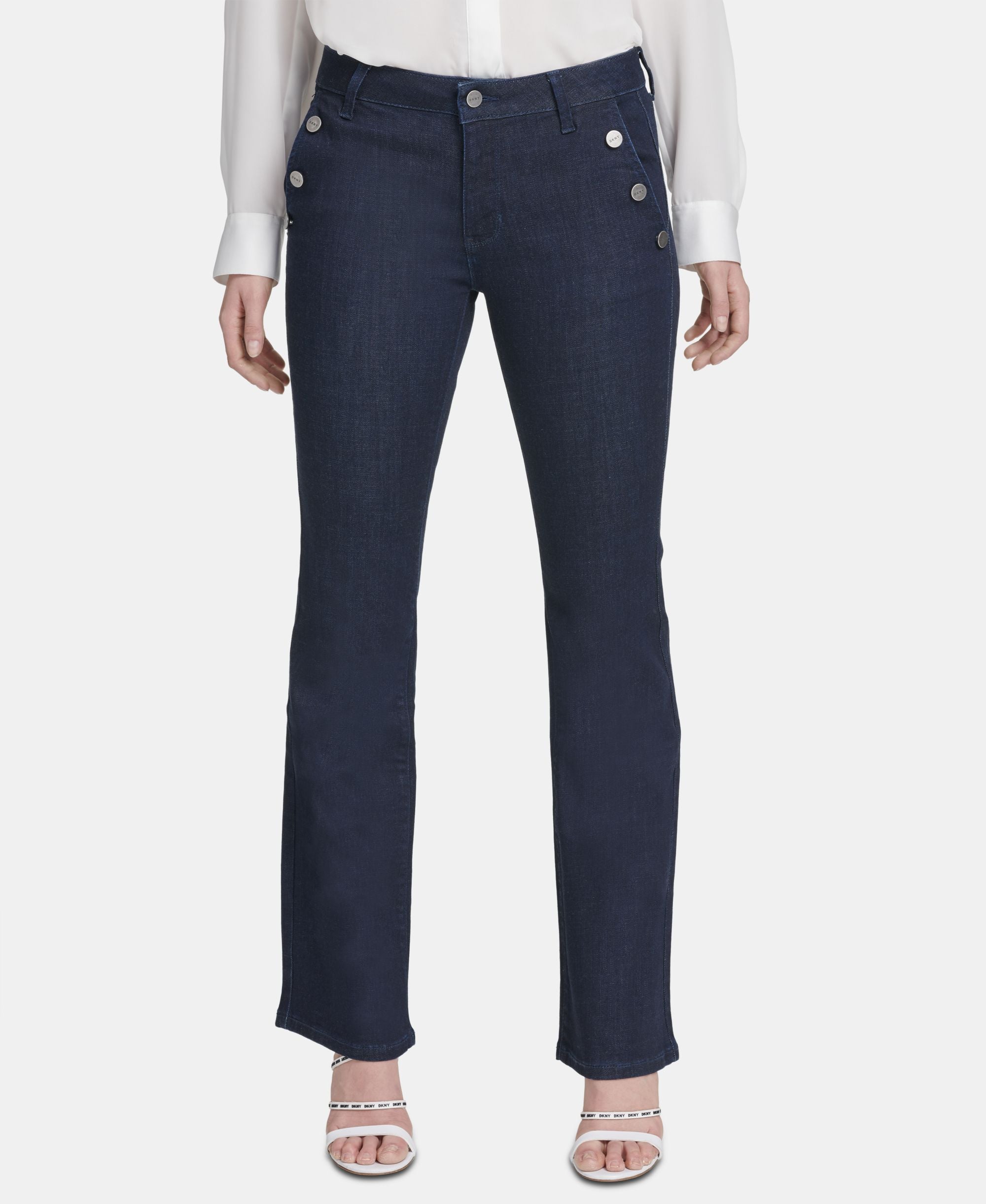 DKNY Wide-Leg Denim Trousers