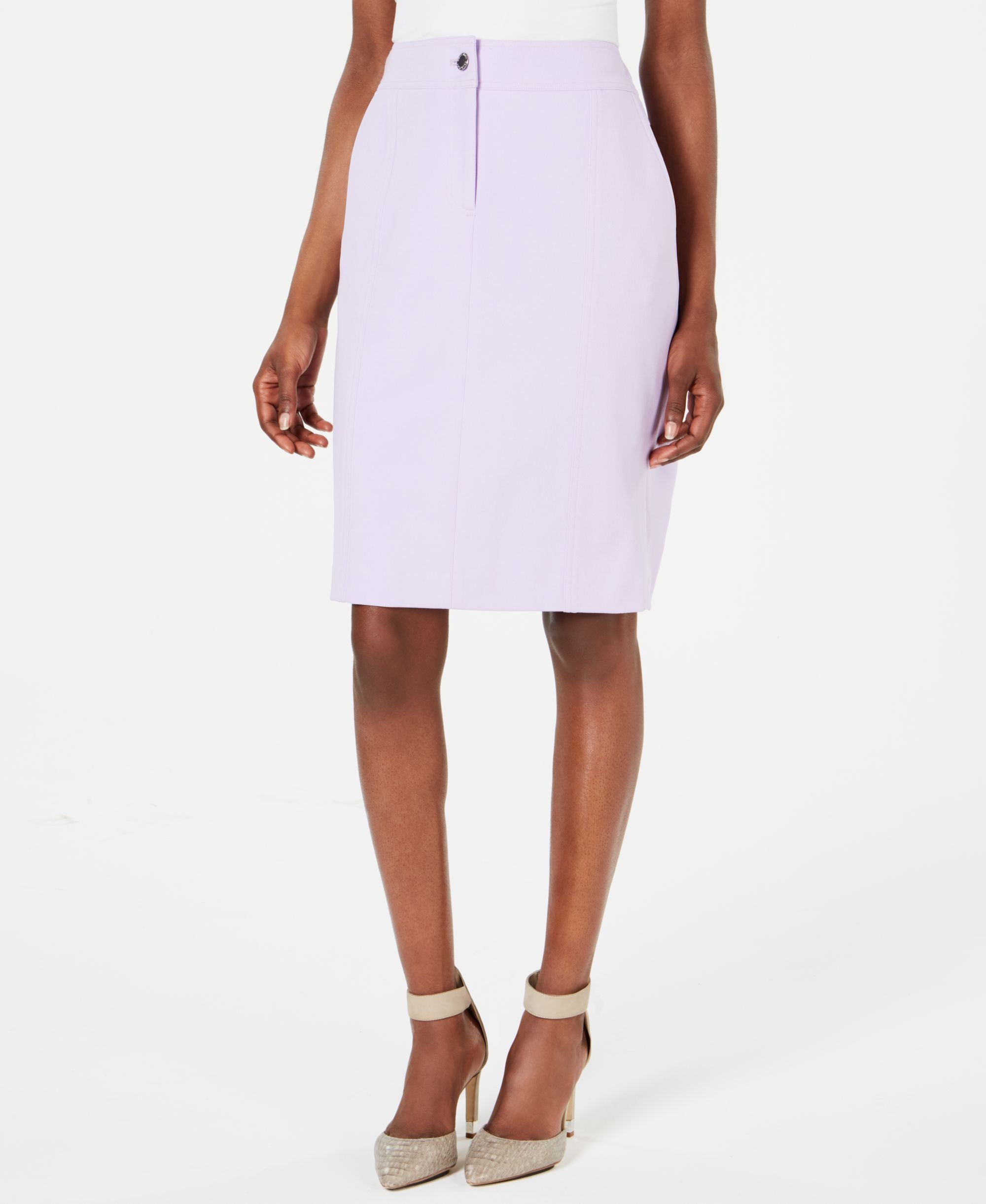 Calvin Klein Back Slit Pencil Modern Skirt