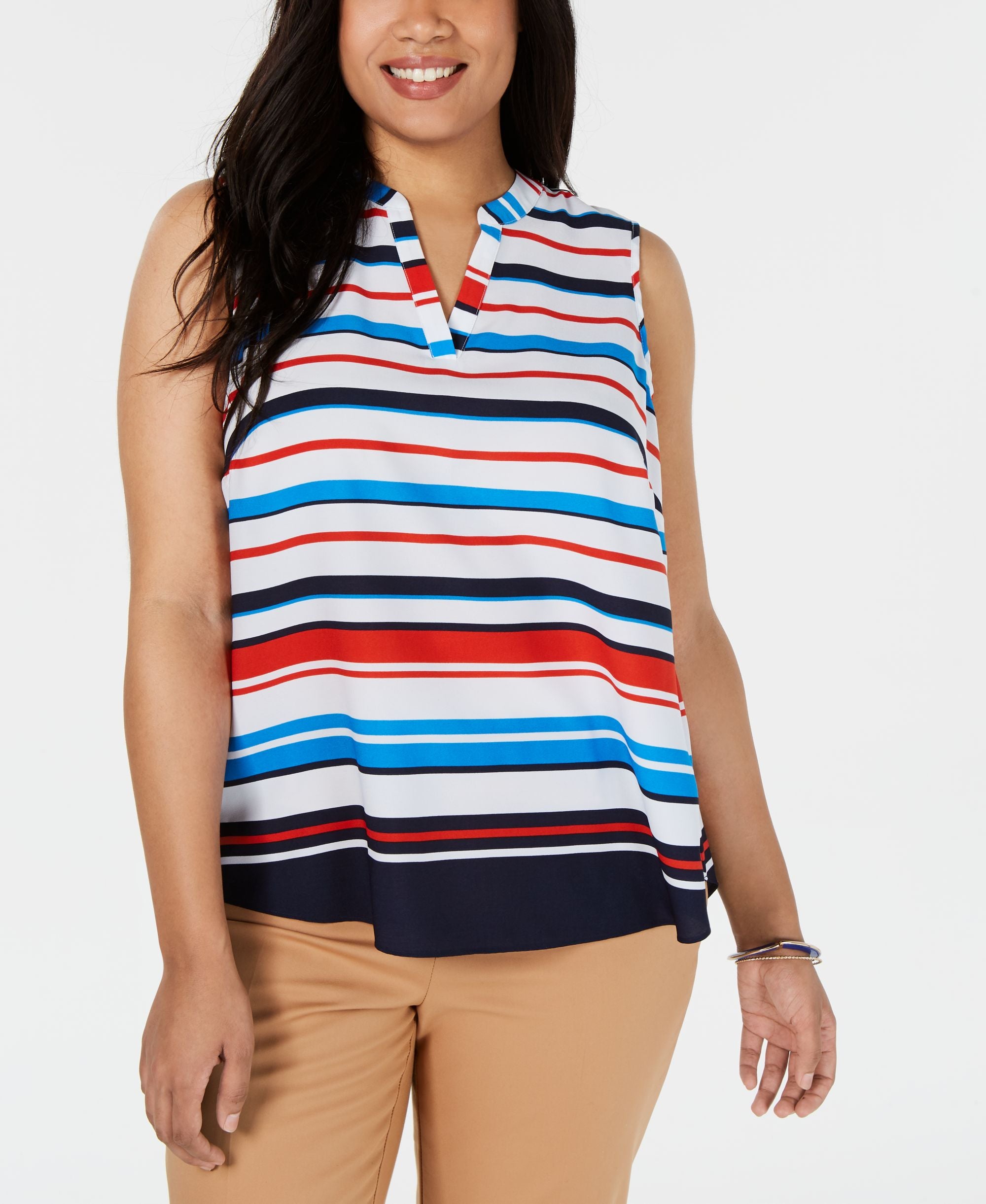 Charter Club Plus Size Striped Premium Top