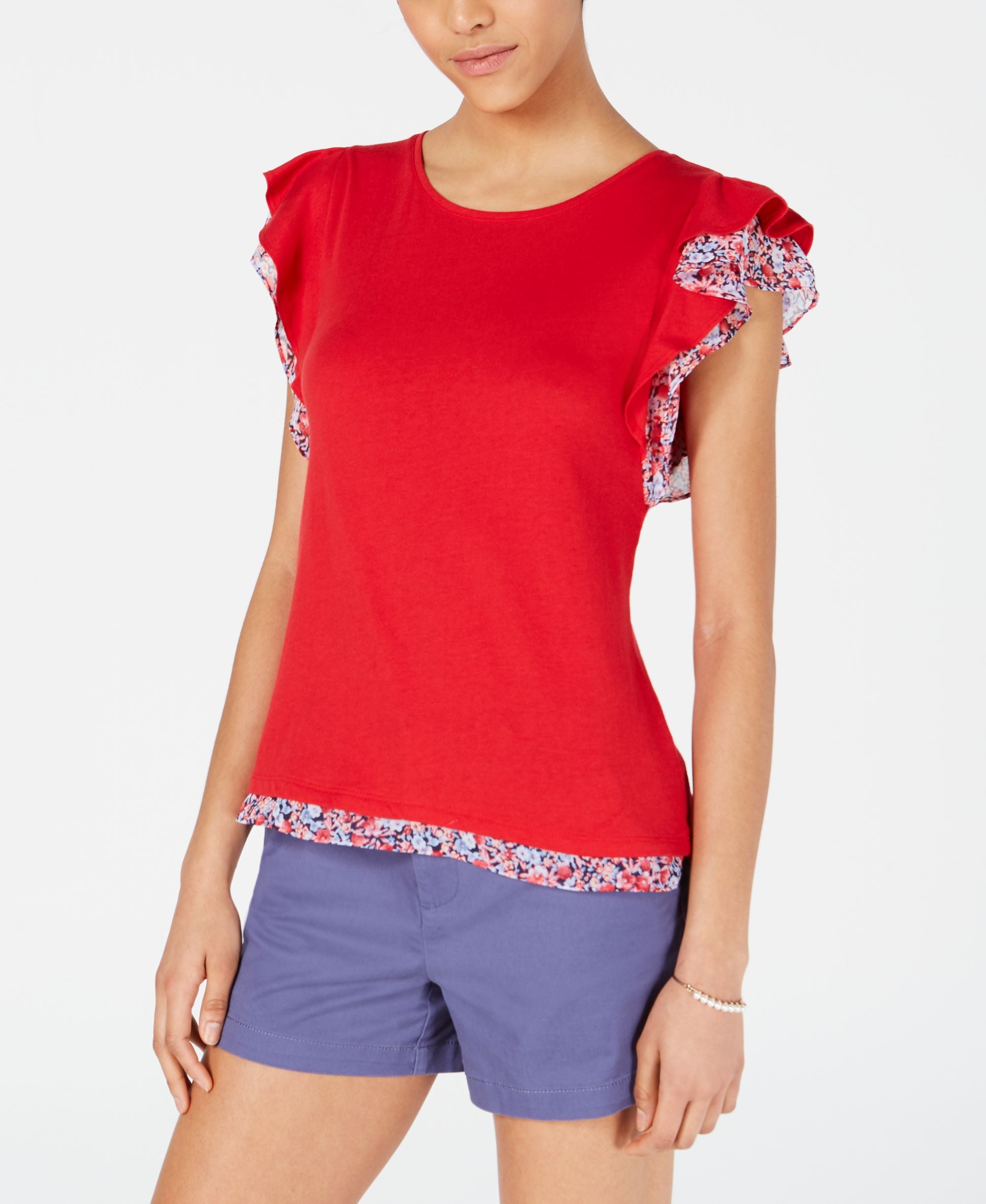 Maison Jules Flutter-Sleeve Premium Top
