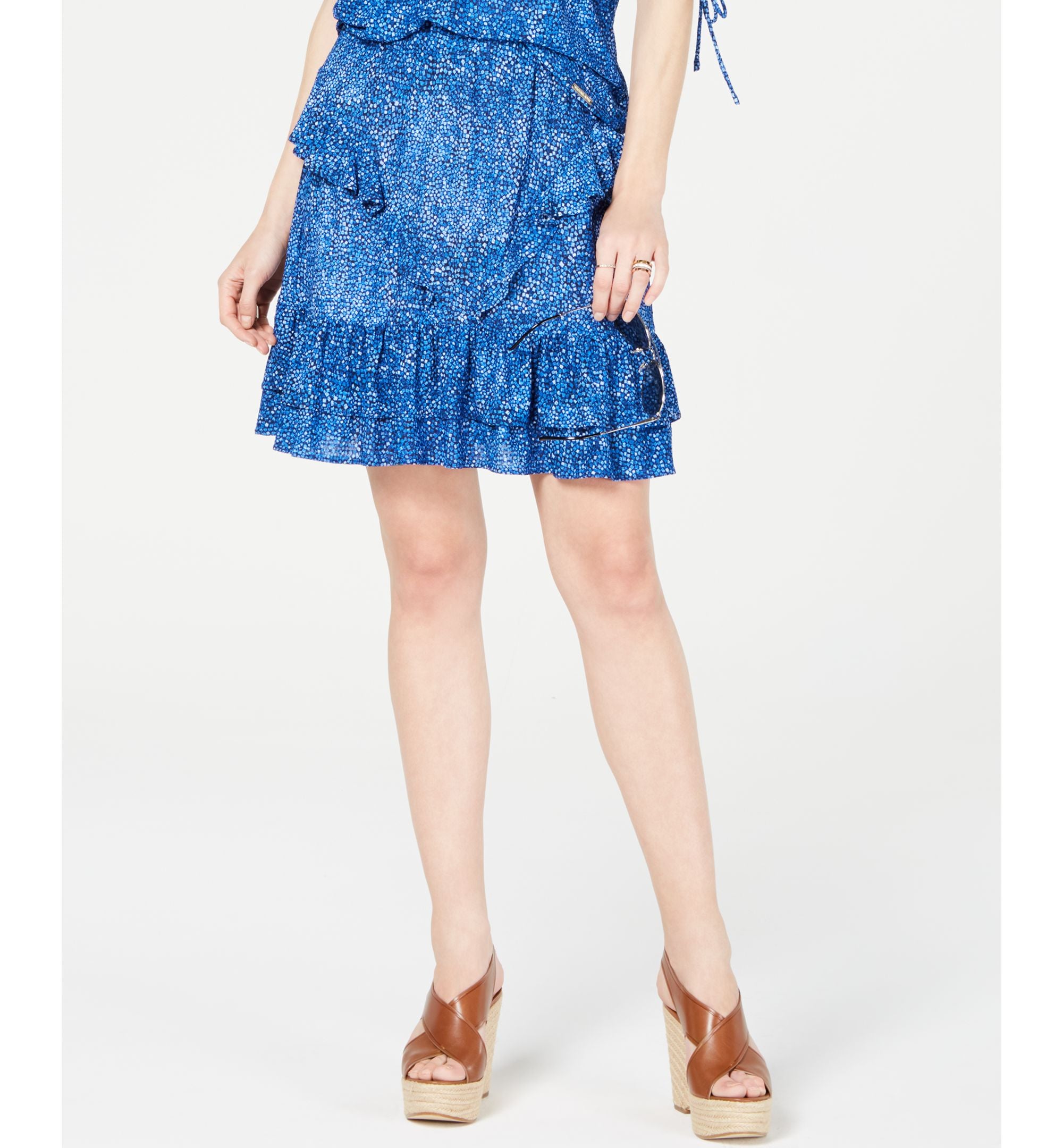 Michael Michael Kors Printed Ruffled Modern Skirt