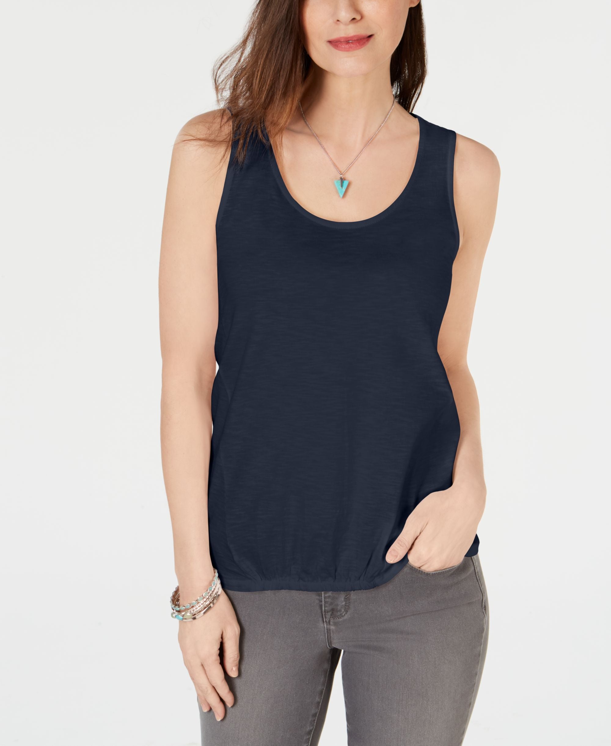 Scrunch-Front Tank Premium Top