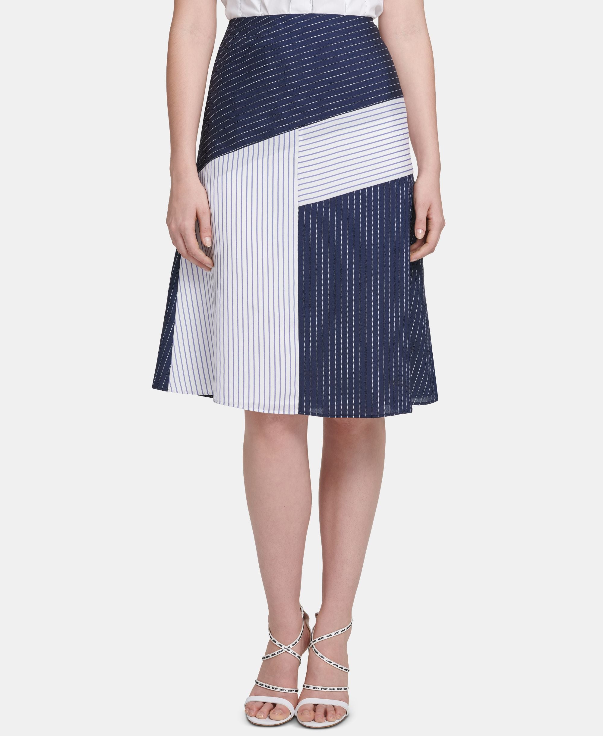 Colorblocked Midi Modern Skirt