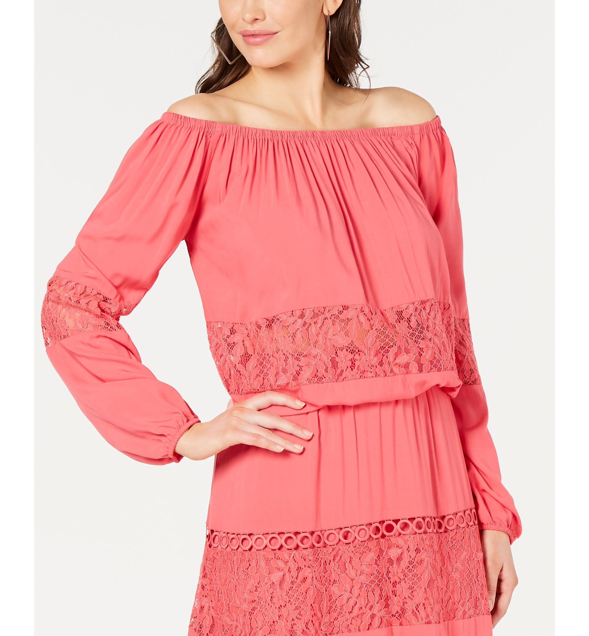 Guess Viola Lace Off The Shoulder Premium Top