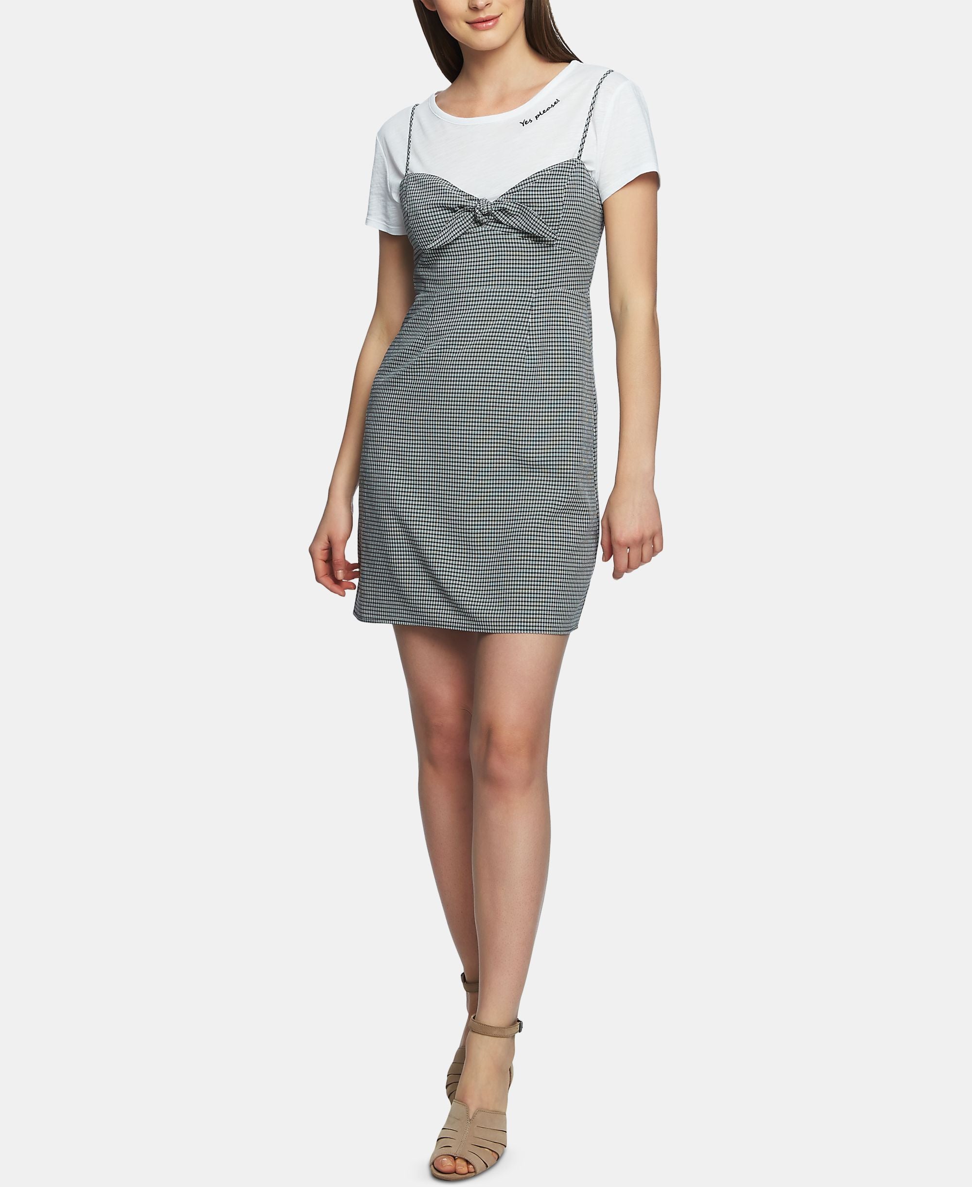 1.State Printed Mini Dress