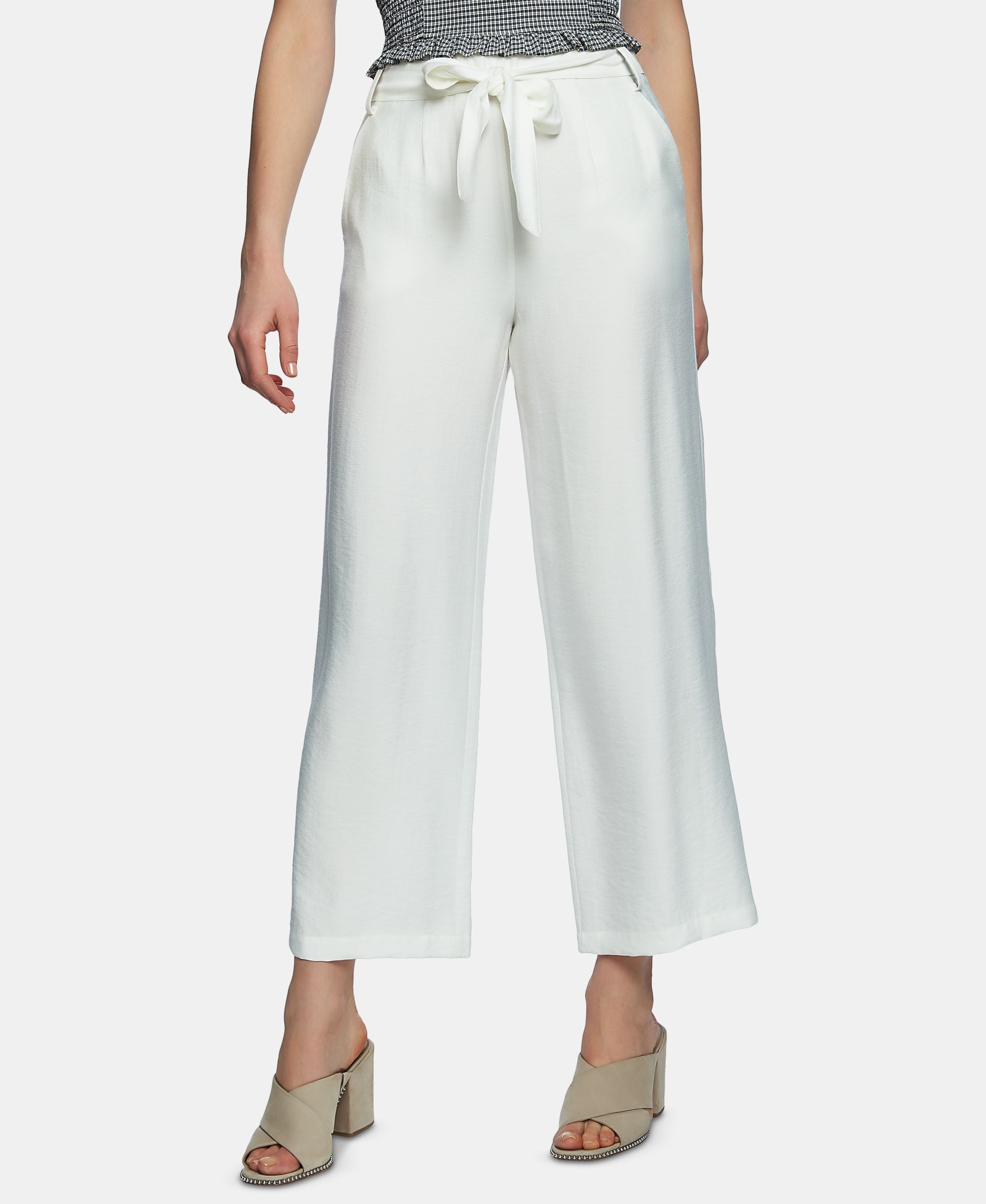 1.State Tie-Waist Wide-Leg Signature Pants