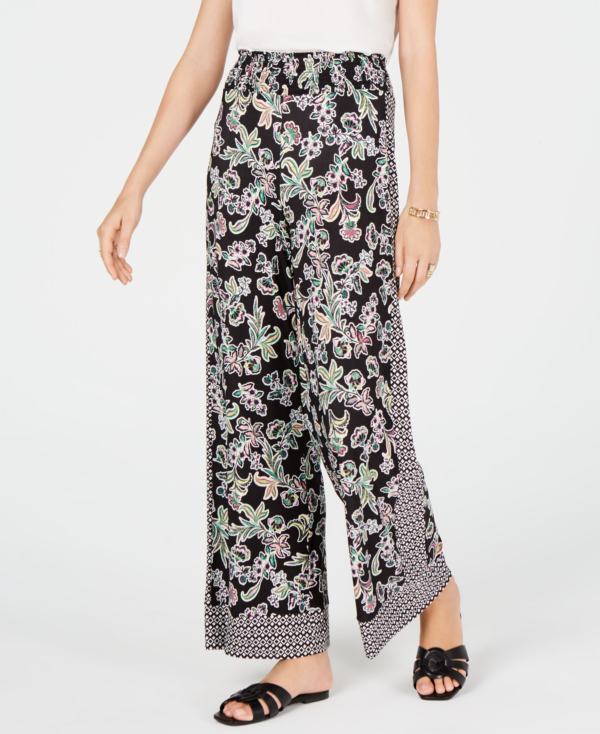 INC Floral Wide-Leg Signature Pants