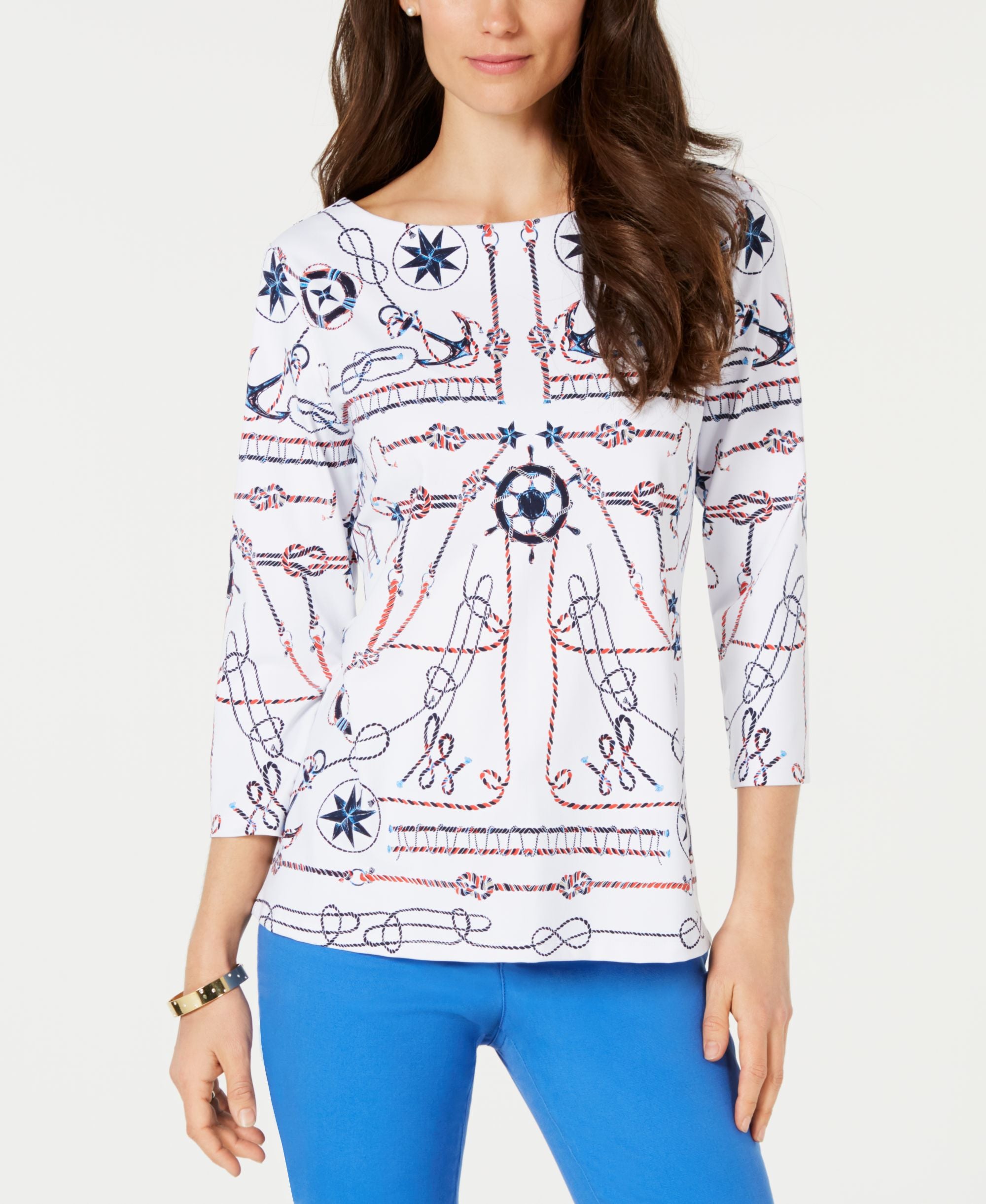 Petite Printed Premium Top