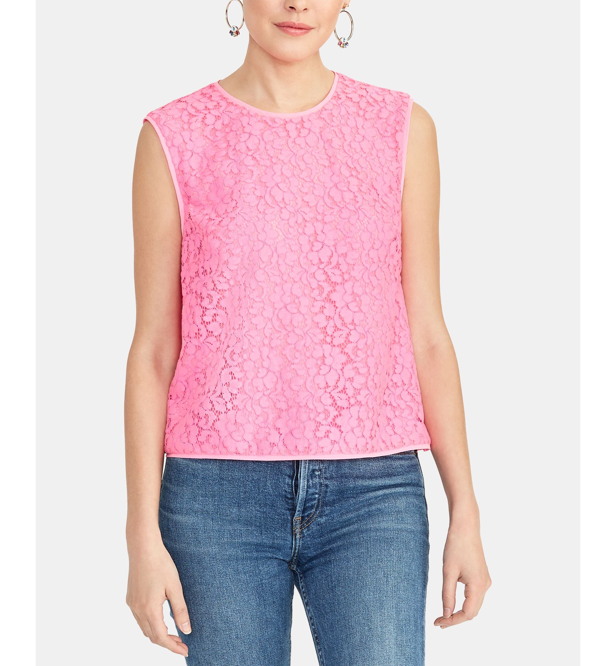 Addie Sleeveless Lace Premium Top