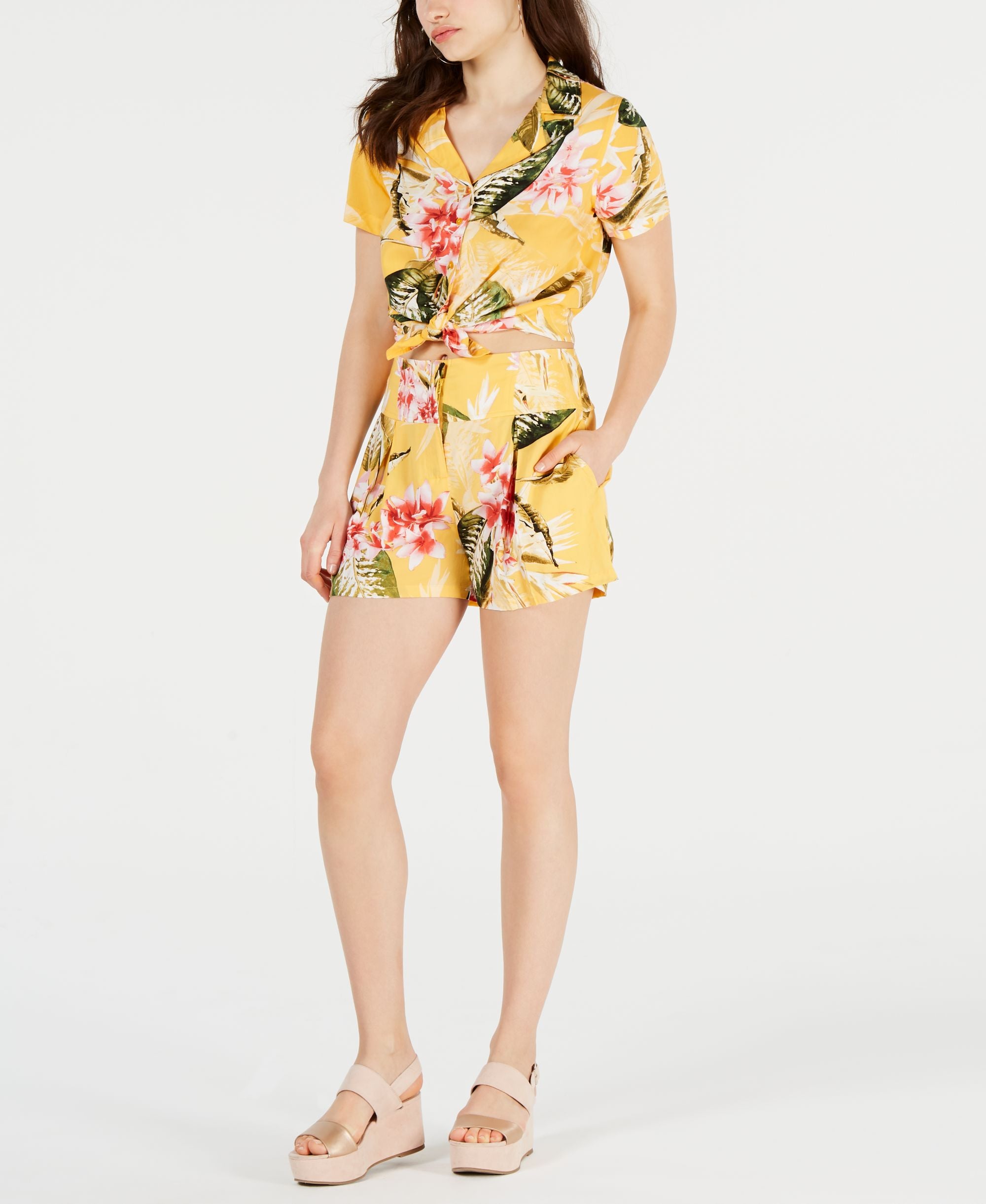 Idalia Inverted Pleated Premium Shorts