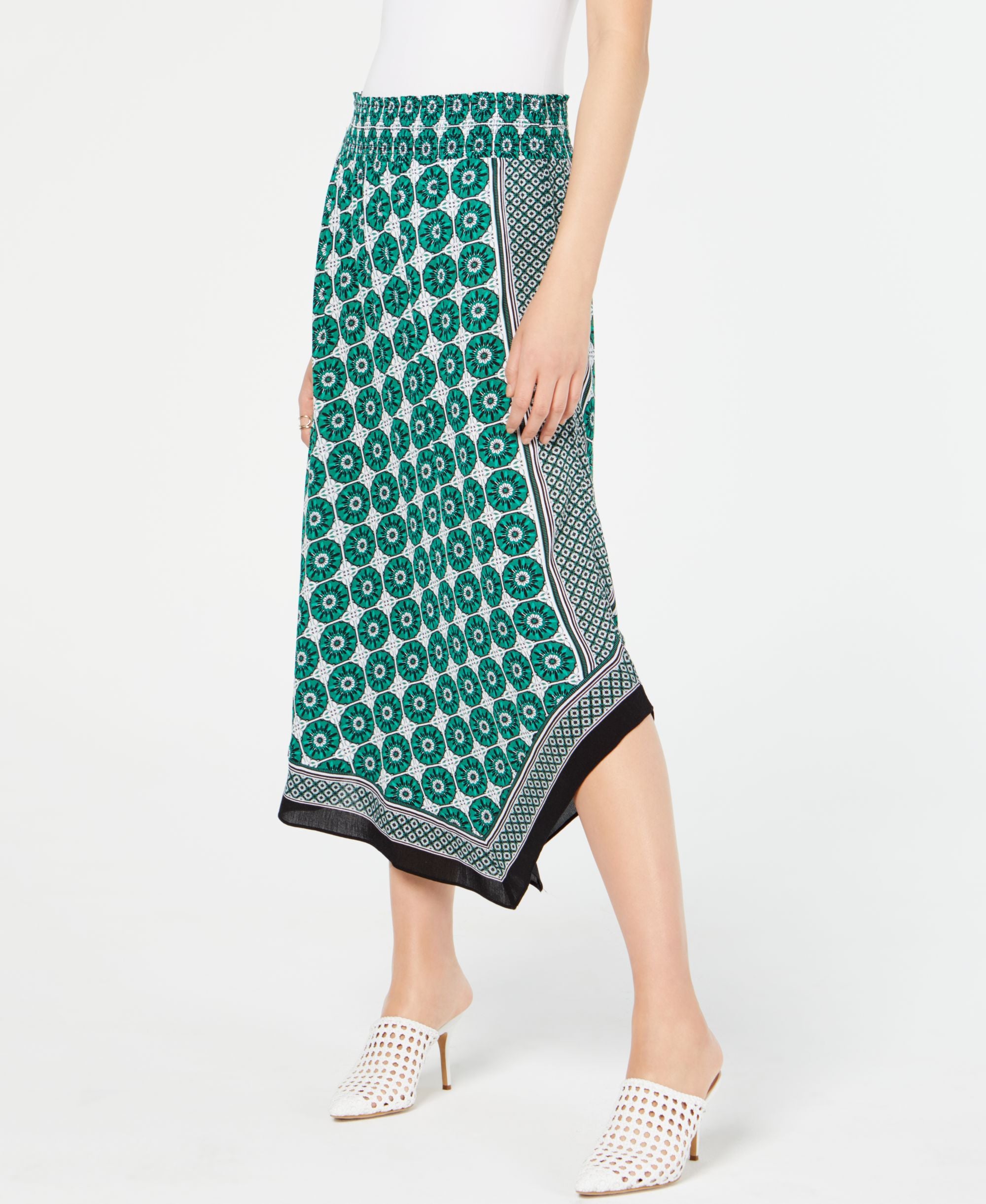 Printed Asymmetrical Modern Skirt