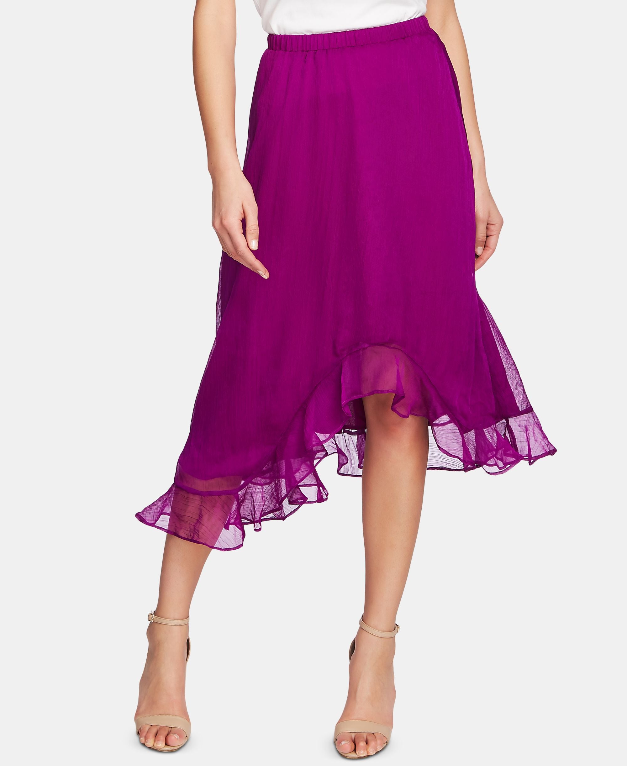 Vince Camuto Ruffled Asymmetrical Modern Skirt