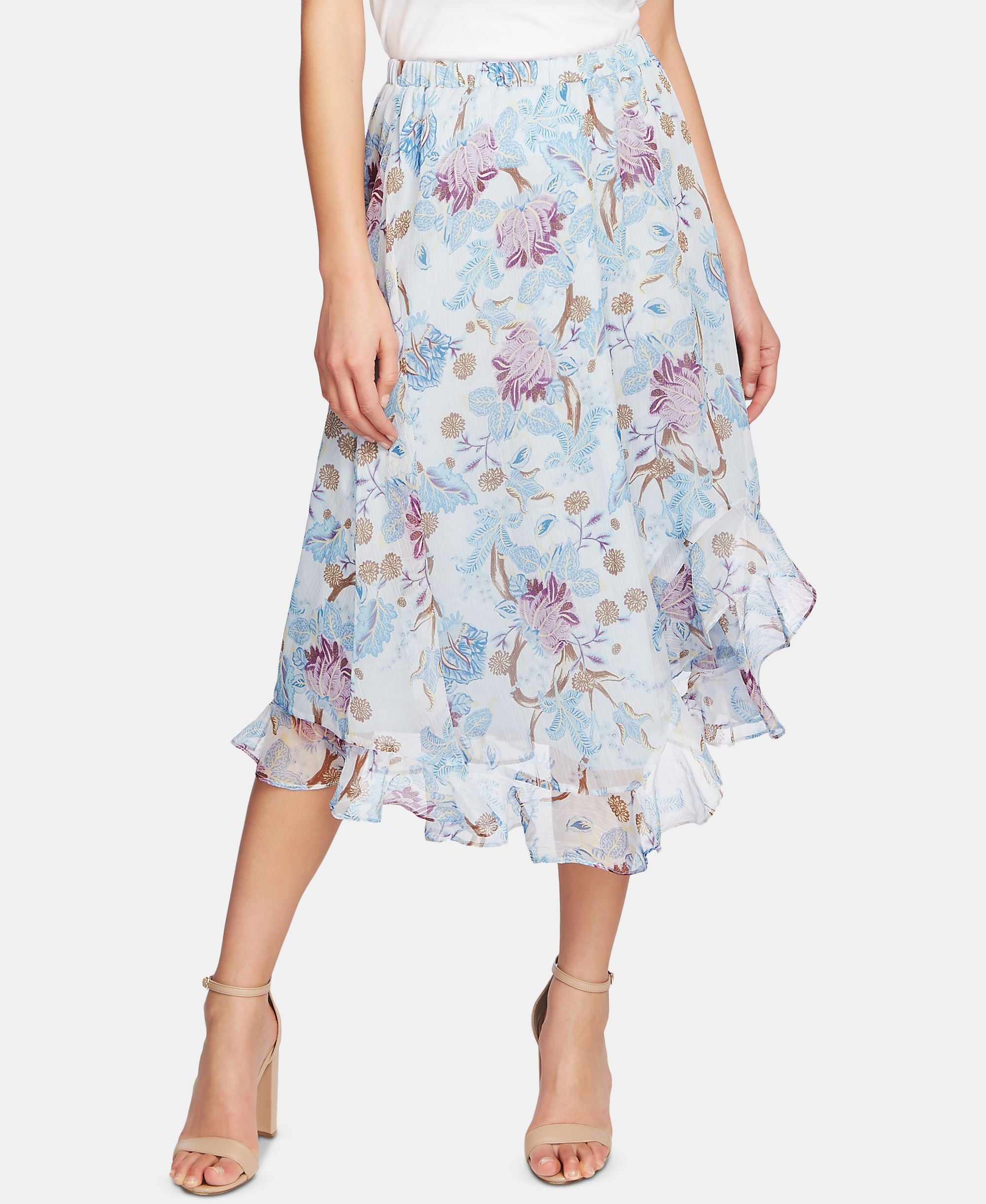 Floral Ruffled Modern Skirt
