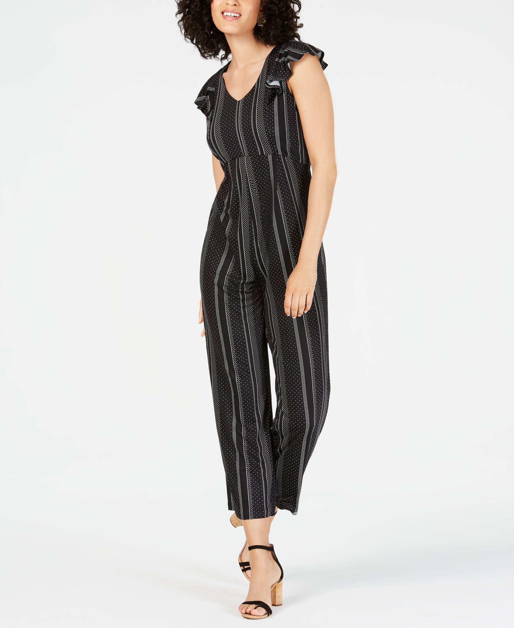 NY Collection Petite Flutter-Sleeve Jumpsuit