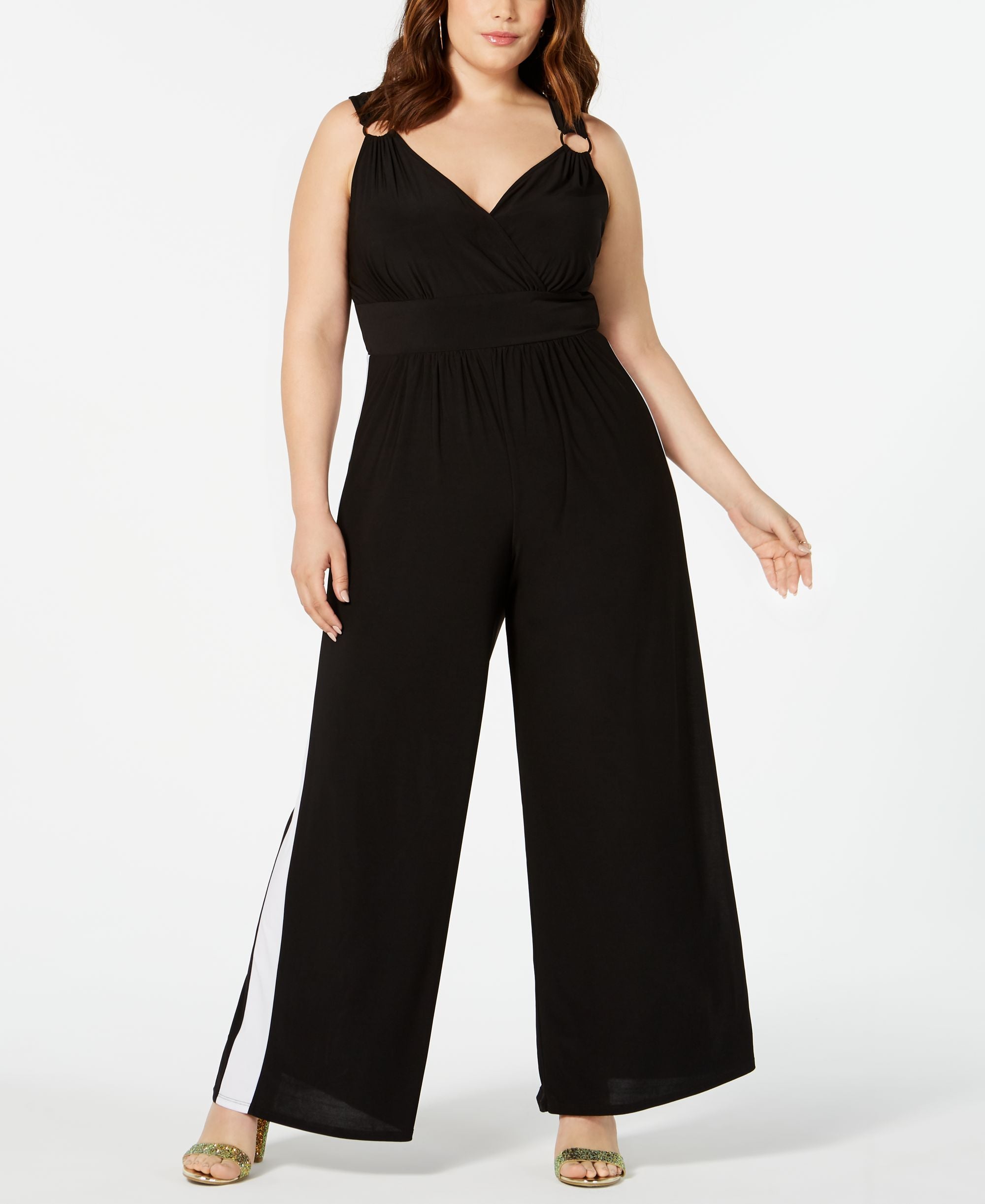 Love Squared Modern Plus Size Side Stripe Jumpsuit
