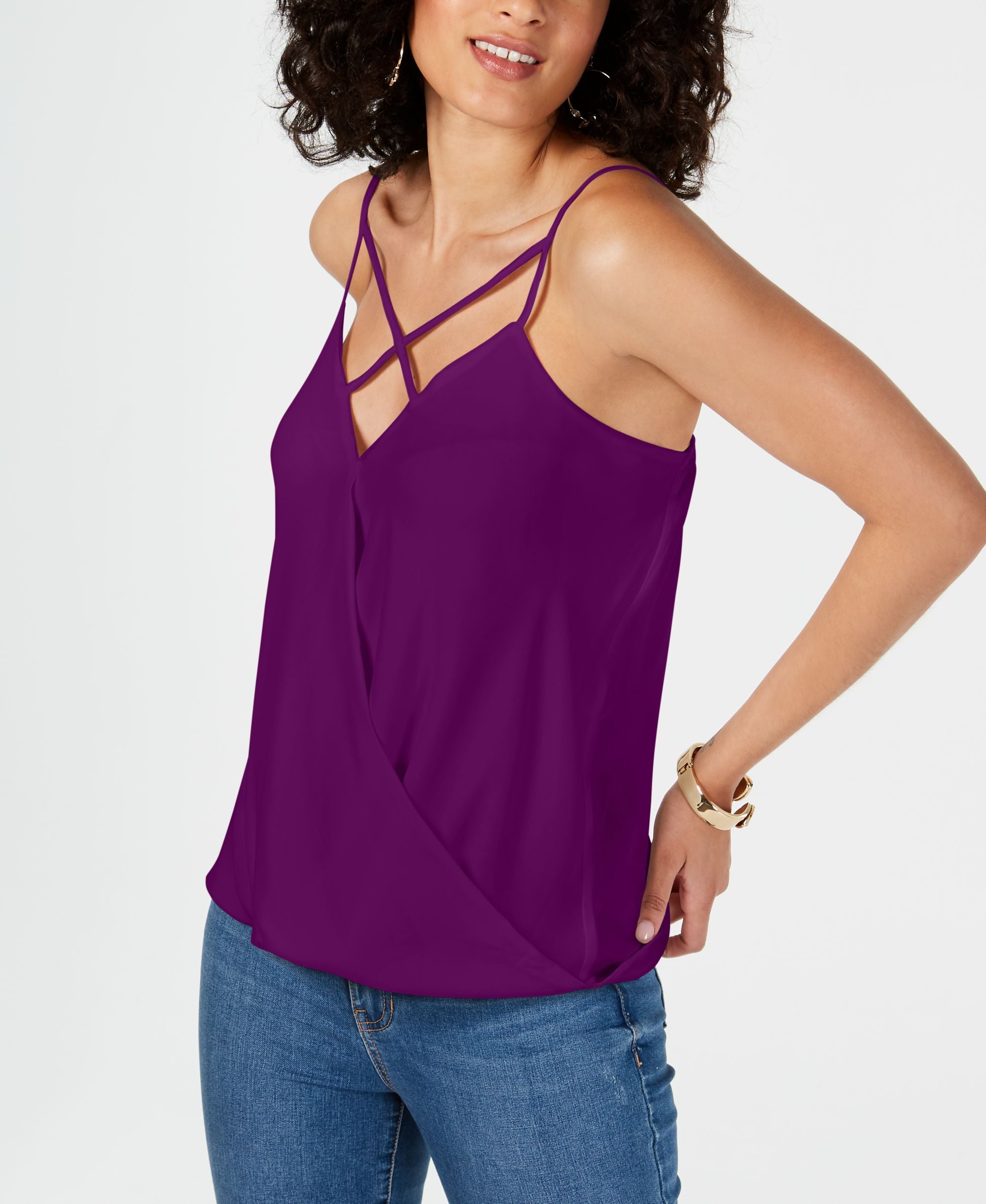 Strappy-Trim Tank Premium Top