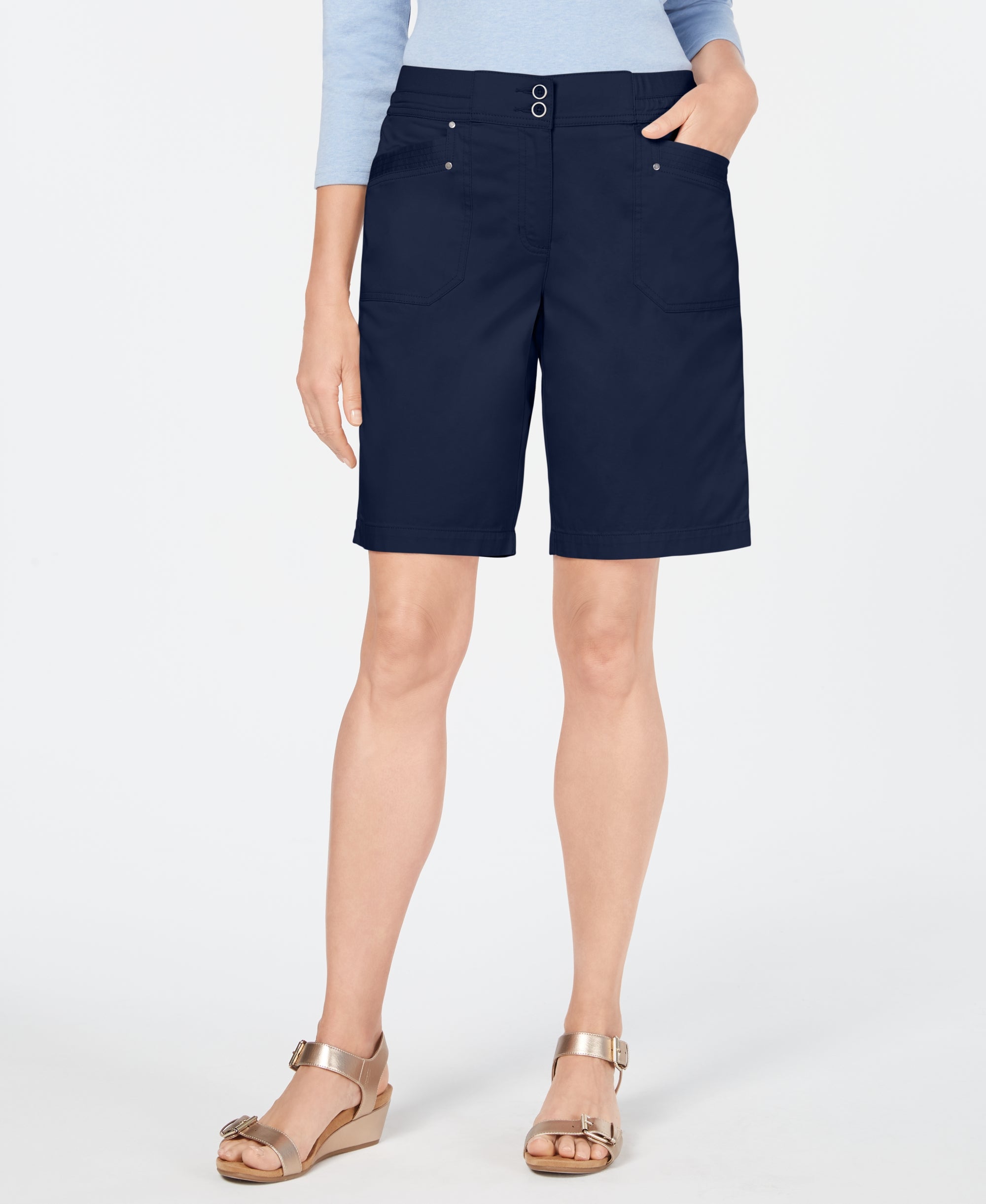 Knit-Waistband Bermuda Premium Shorts