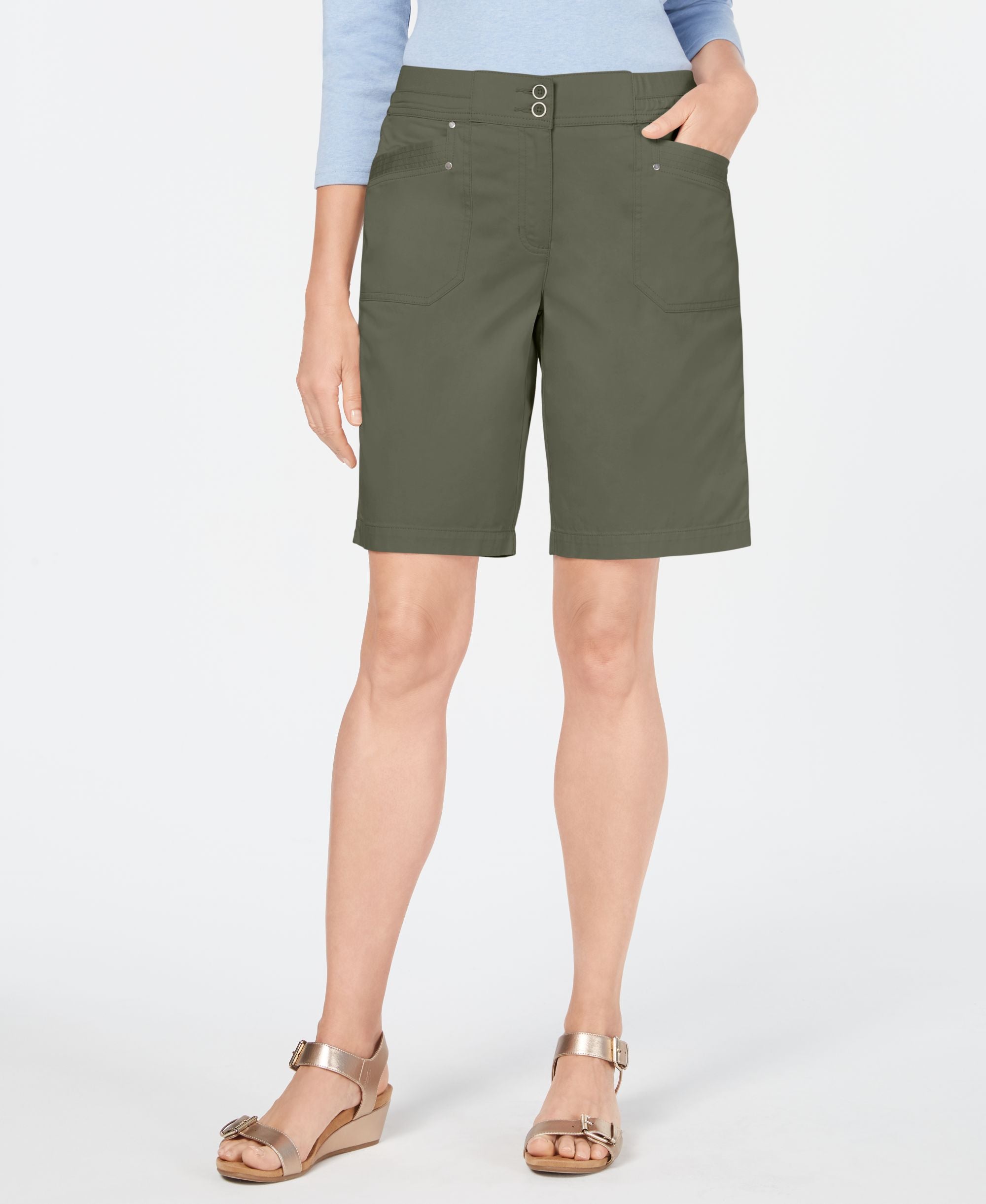 Knit-Waistband Bermuda Premium Shorts