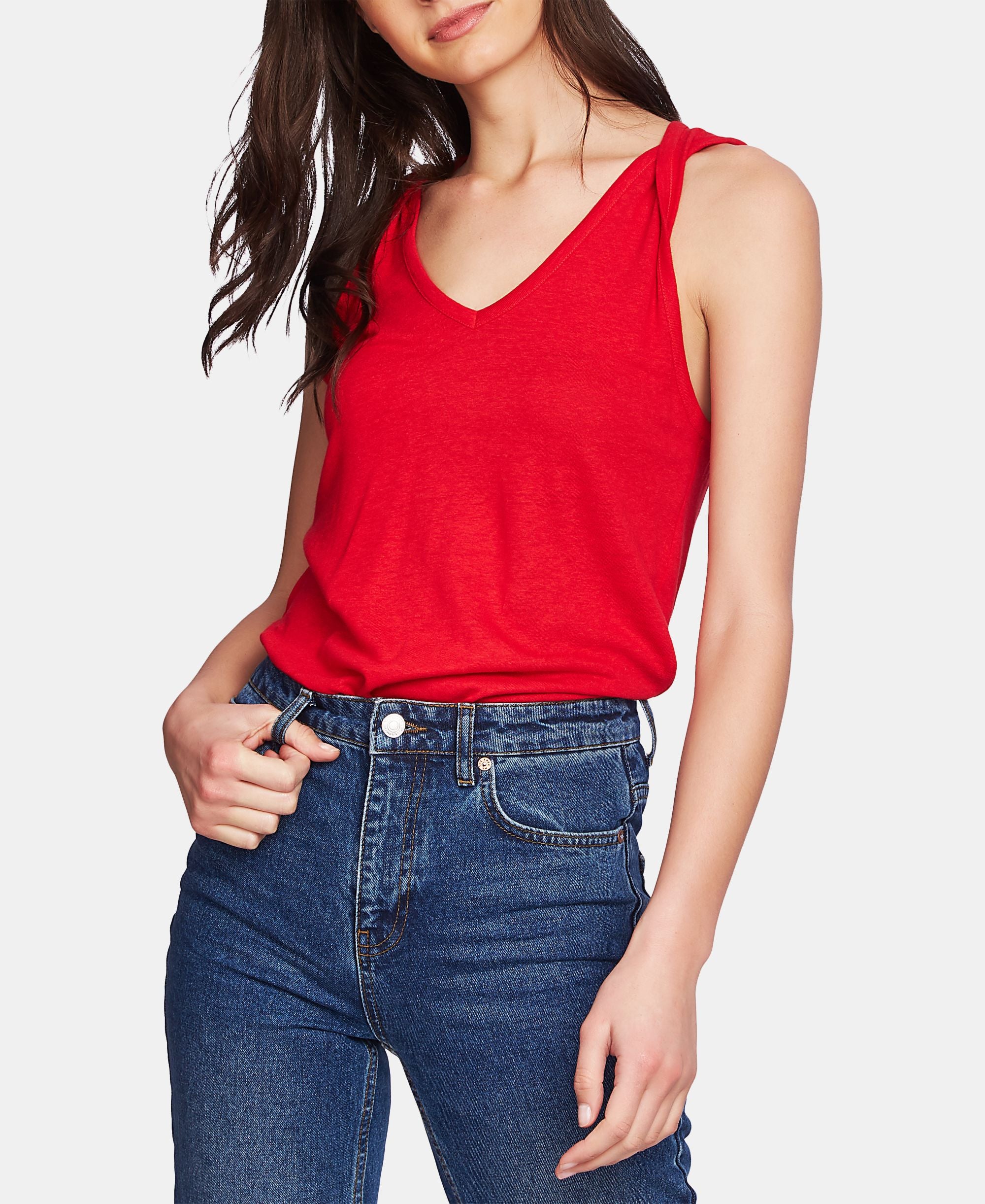 1.State Sleeveless Twisted Strap Premium Top