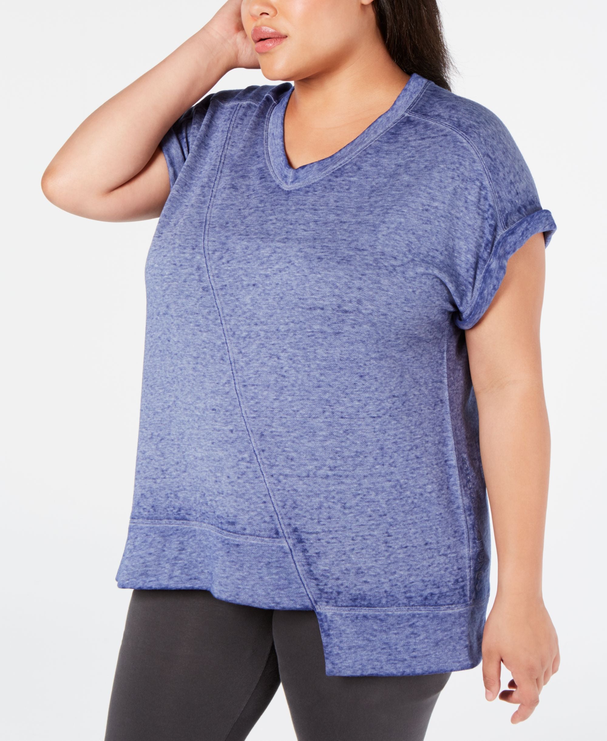 Calvin Klein Performance Plus Size Asymmetrical T-Modern Shirt