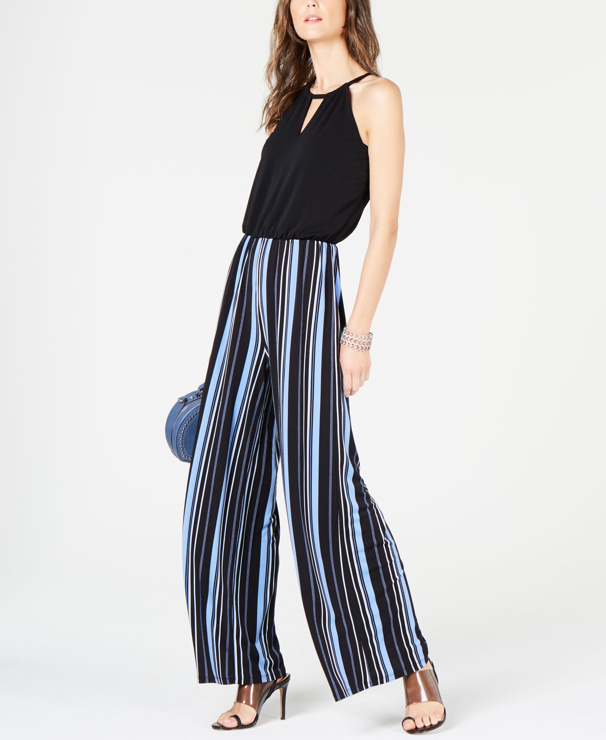 Striped Wide-Leg Jumpsuit