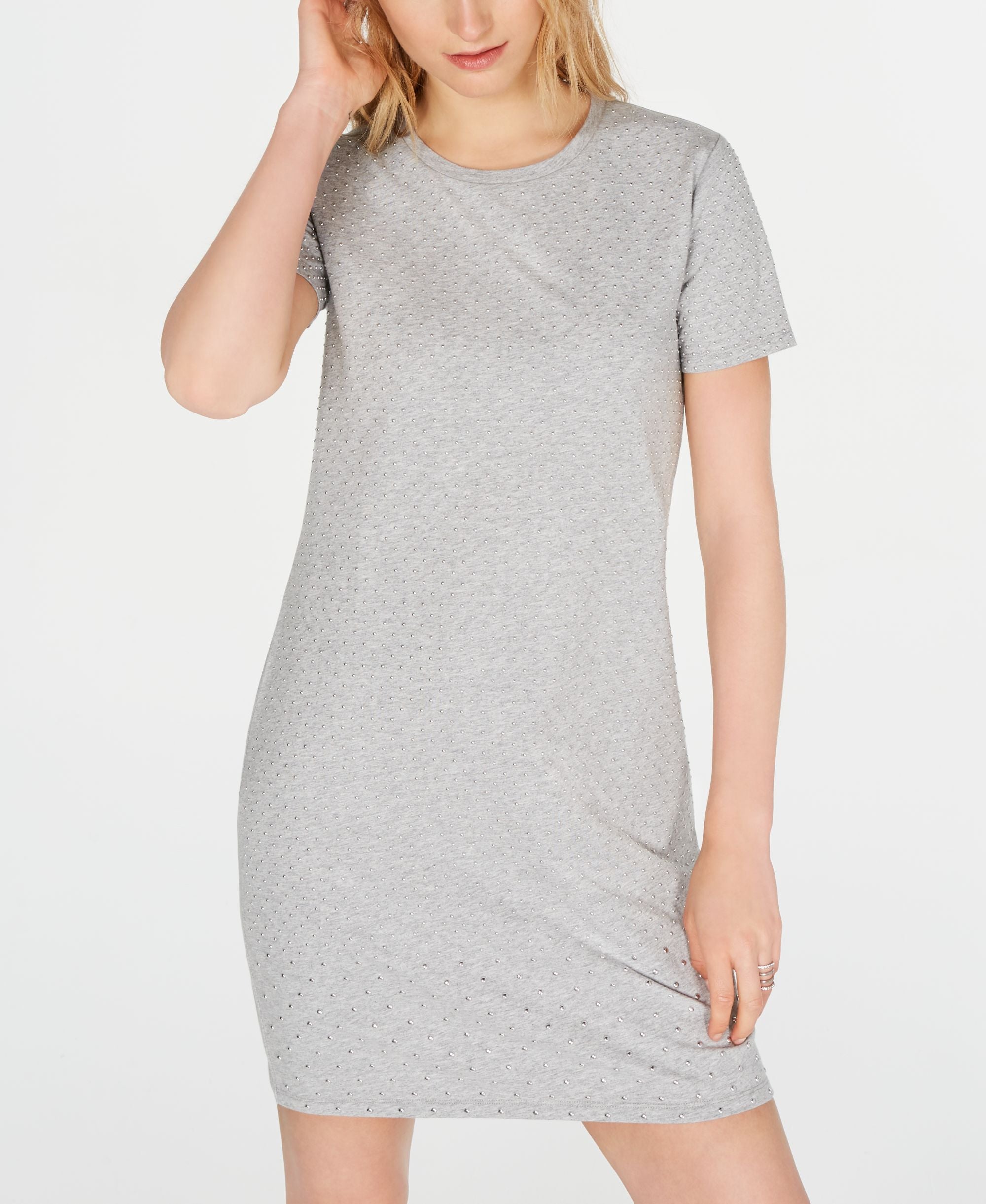 Michael Michael Kors Mini Studded Cotton T-Modern Shirt Dress