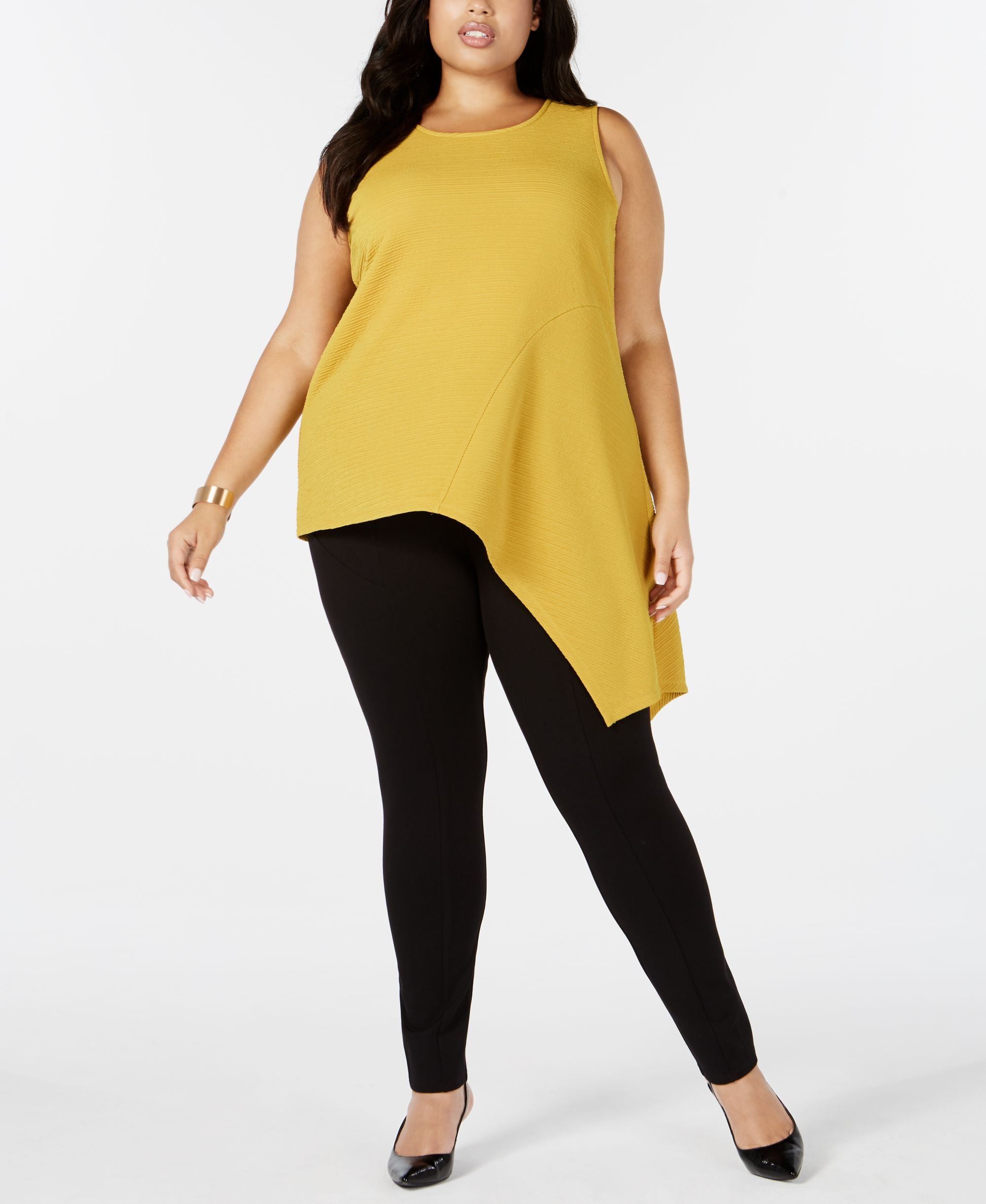 Alfani Plus Size Asymmetrical Tank Premium Top