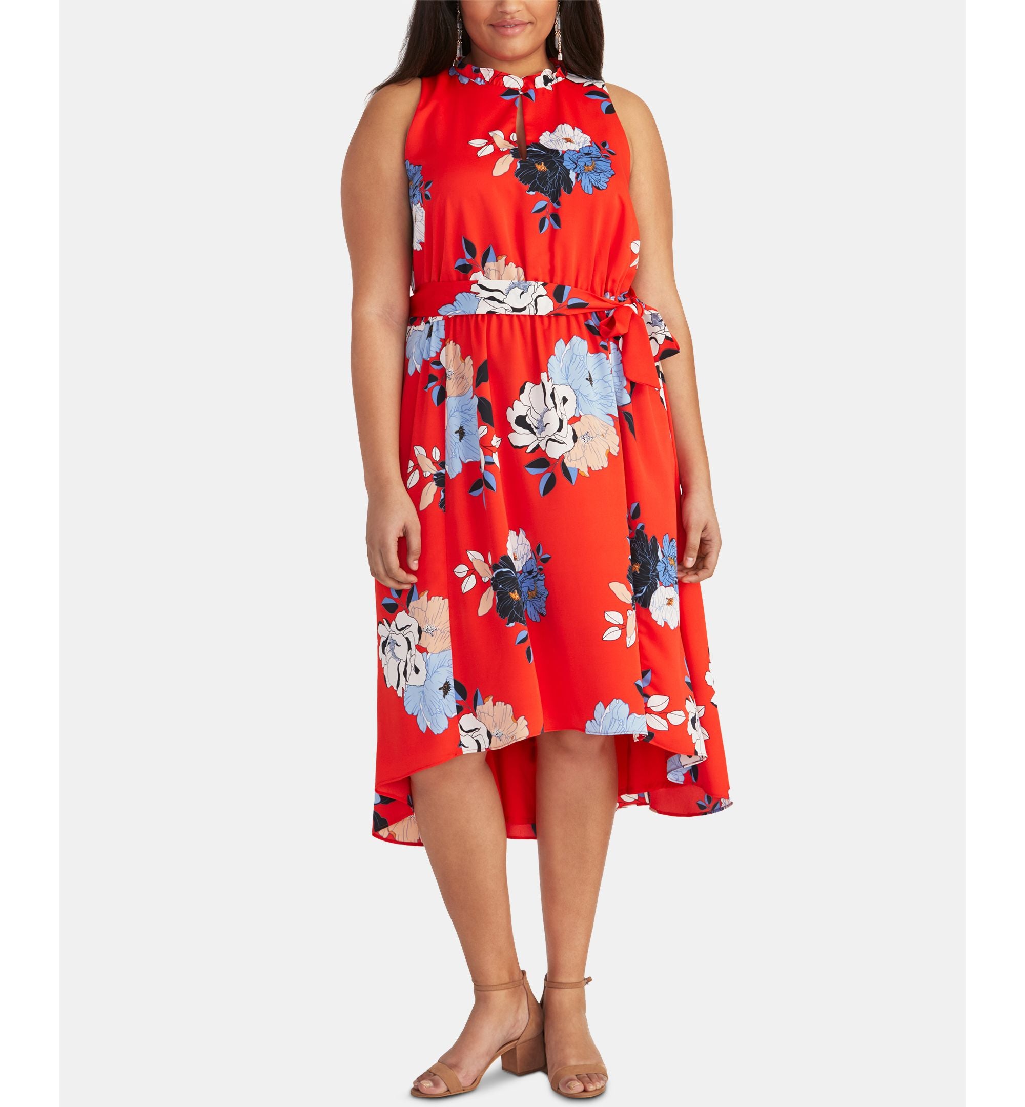 Modern Plus Size Concetta Floral-Print High-Low Dress