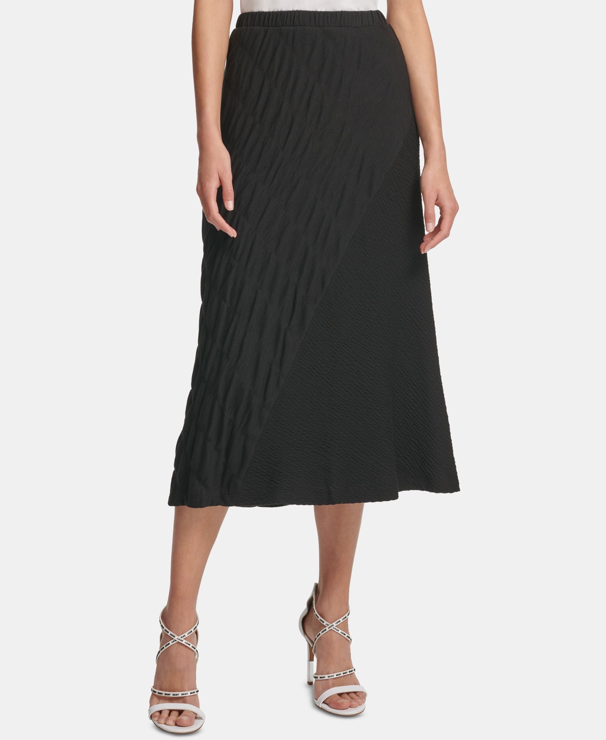 DKNY Textured Modern Skirt