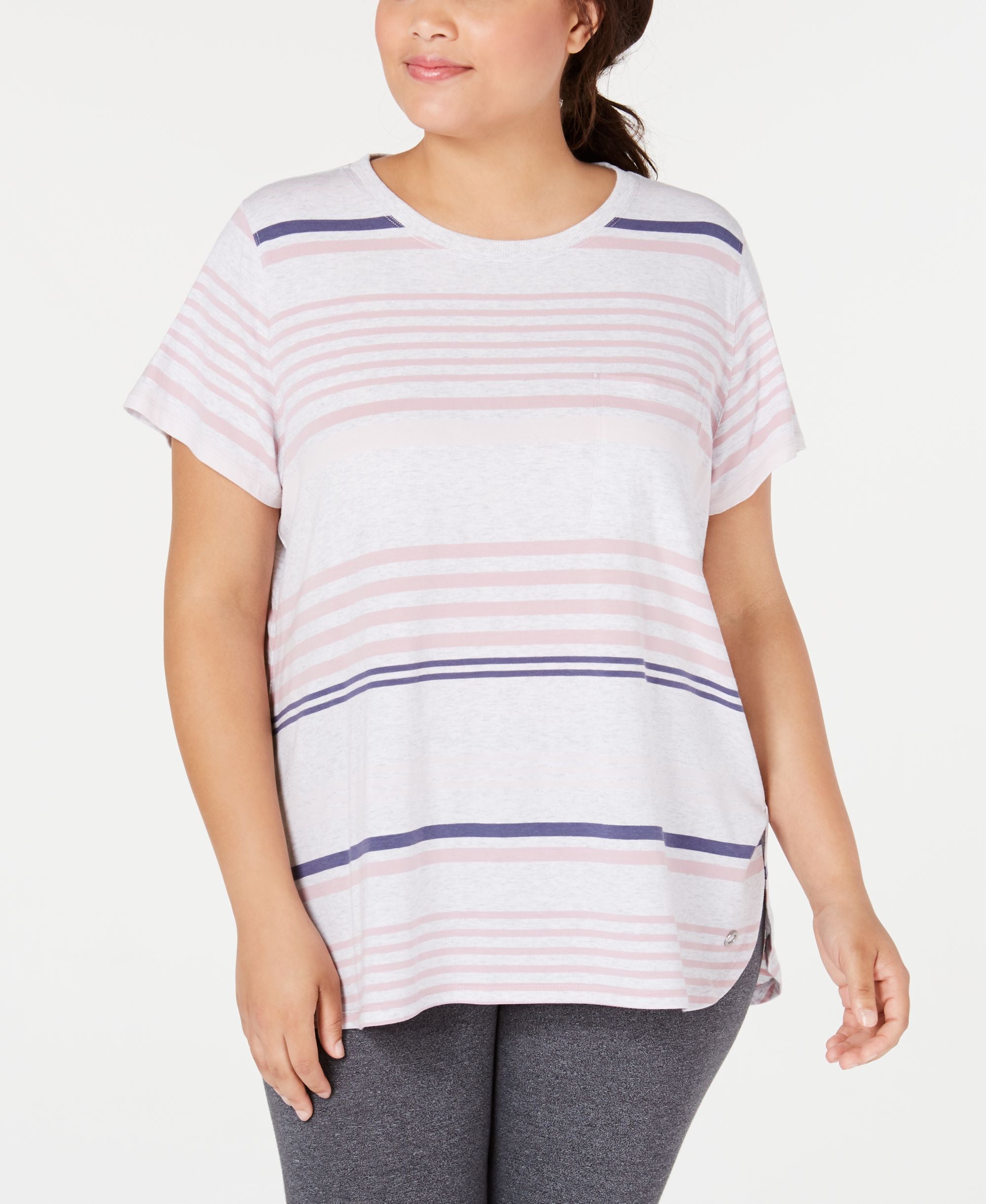 Calvin Klein Performance Plus Size Vista Striped Premium Top