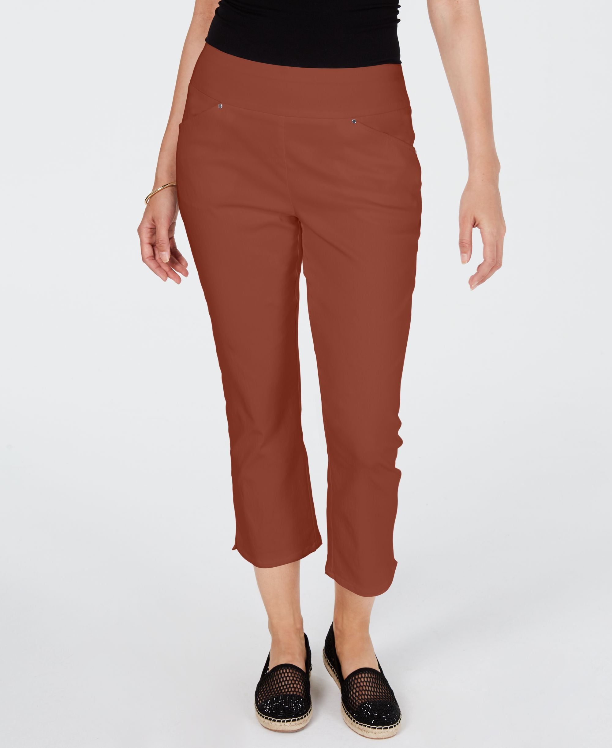 INC Curvy Pull-On Skinny-Fit Cropped Signature Pants