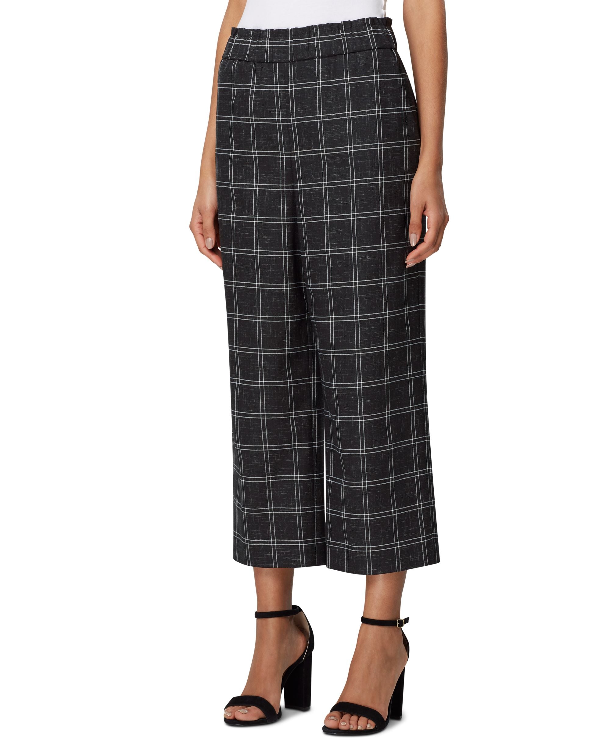 Tahari Asl Comfort-Waist Plaid Signature Pants
